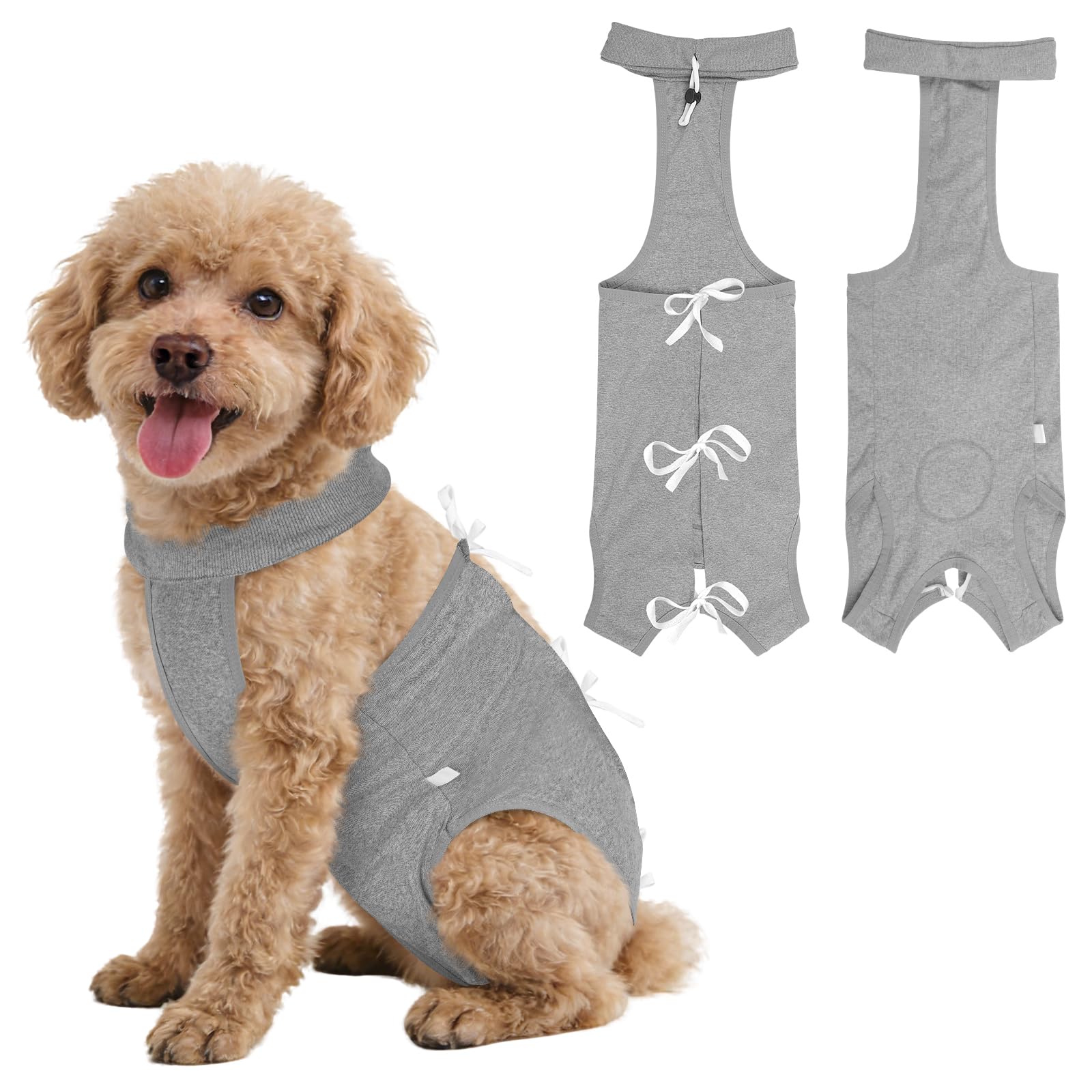 Photo 1 of BARKLESS Dog Recovery Suit - Grey, Size S