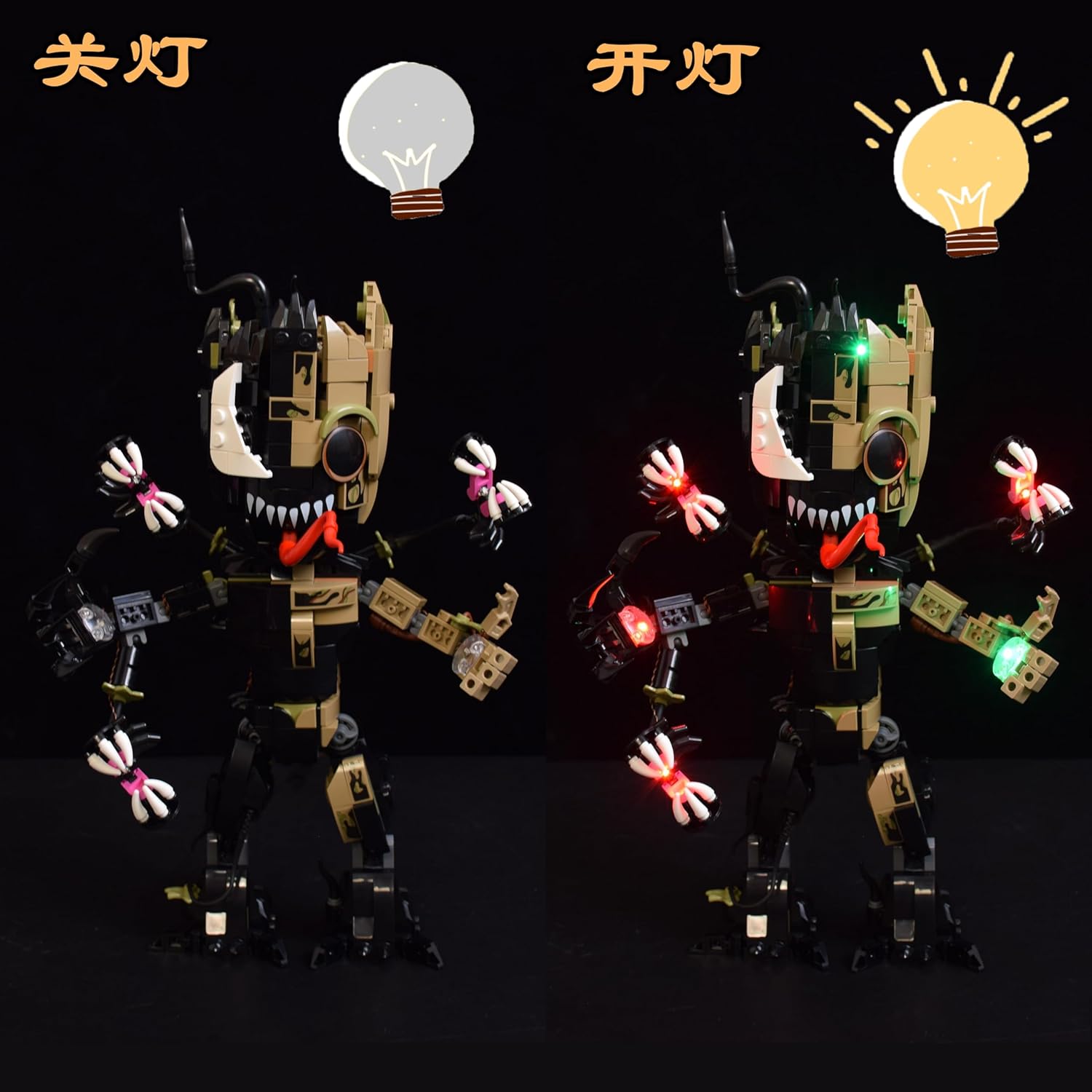 LightGo LED Lighting Kit Designed for Lego 76249 Venomized Groot Building Set - Not Include Model