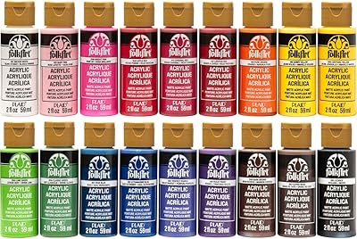 FolkArt Acrylic Paint Set (2-Ounce), PROMOFAI Colors I (18 Colors)