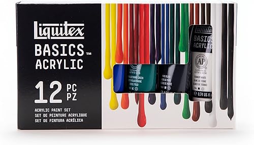 Miniatura 11 de Liquitex BASICS - Juego de 12 tubos de pintura acrílica, 0.74 onzas