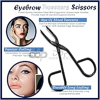 Vista 5 de DDP Pro Scissorlike Tweezer Slant 'Ceja Color Negro