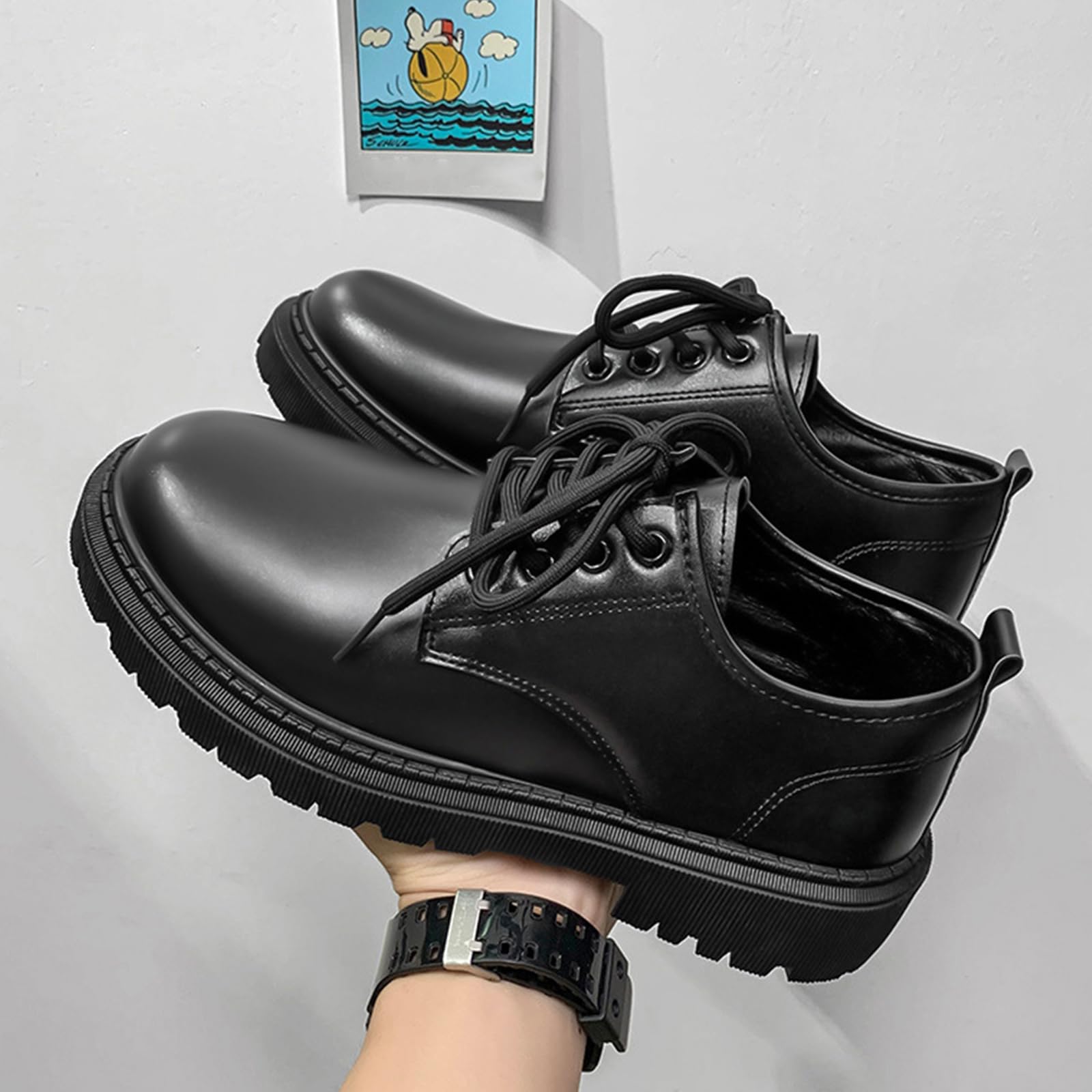 Scarpe Eleganti da Uomo Scarpe Formali | con Punta Arrotondata, Casual, in Pelle, con Lacci, Oxford, matrimonio