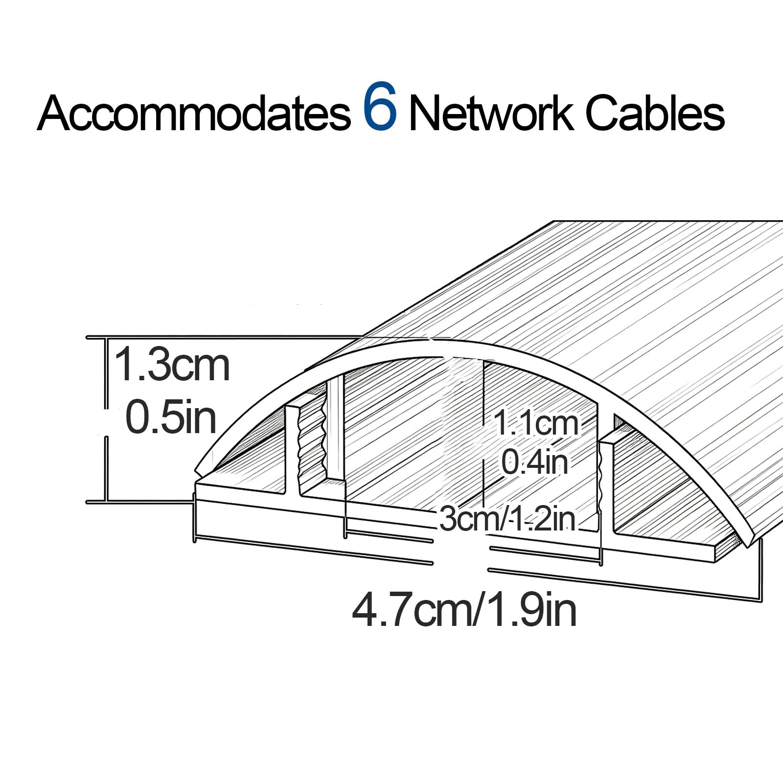 Canalina Passacavi 100cm Canalina Passacavi Adesiva in Alluminio Autoadesivo Nascondi Cavi per Casa o Ambienti Esterni(White,4.7x1.3cm/1.9x0.5in)