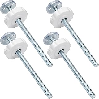 Baby Gates Pet Gates Spindle Rods 8mm(M8), Replacements Parts to The Screws for Baby Gate Dog Gate Door or Stair Gate, Wall Protector Threaded Screw Bolts Hardware Kit, White, 4 Pack