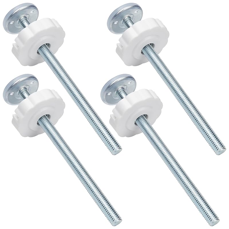 Hastes de Reposição M8 para Portão de Pets com Base de Borracha Amviner, Branco, Pacote com 4