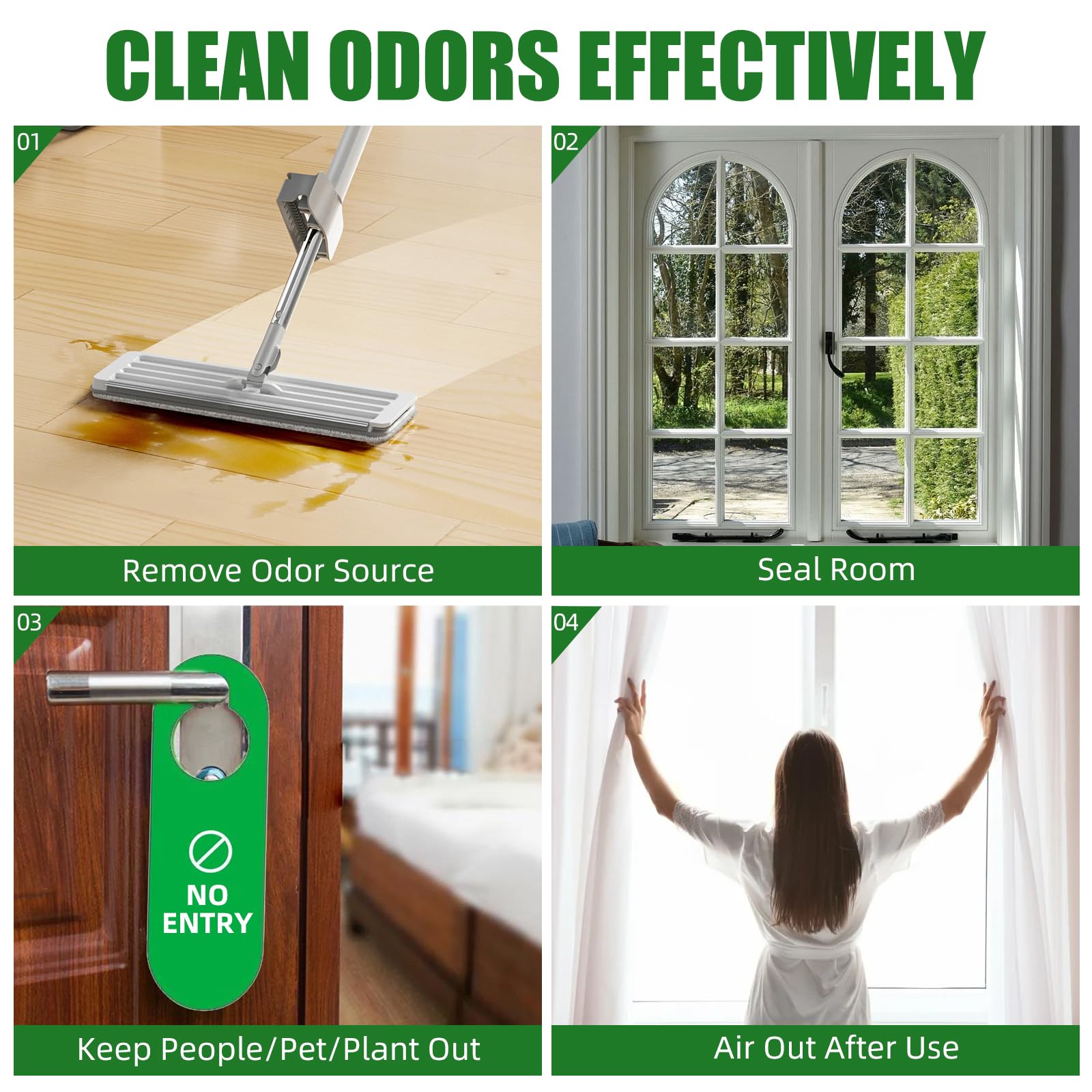 Generatore di ozono, purificatori d'aria O3, eliminatore di odori, macchina per ozono ad alta capacità, purificatore d'aria ionizzatore ozono per casa, commerciale, industriale (verde, 60000 mg/h)