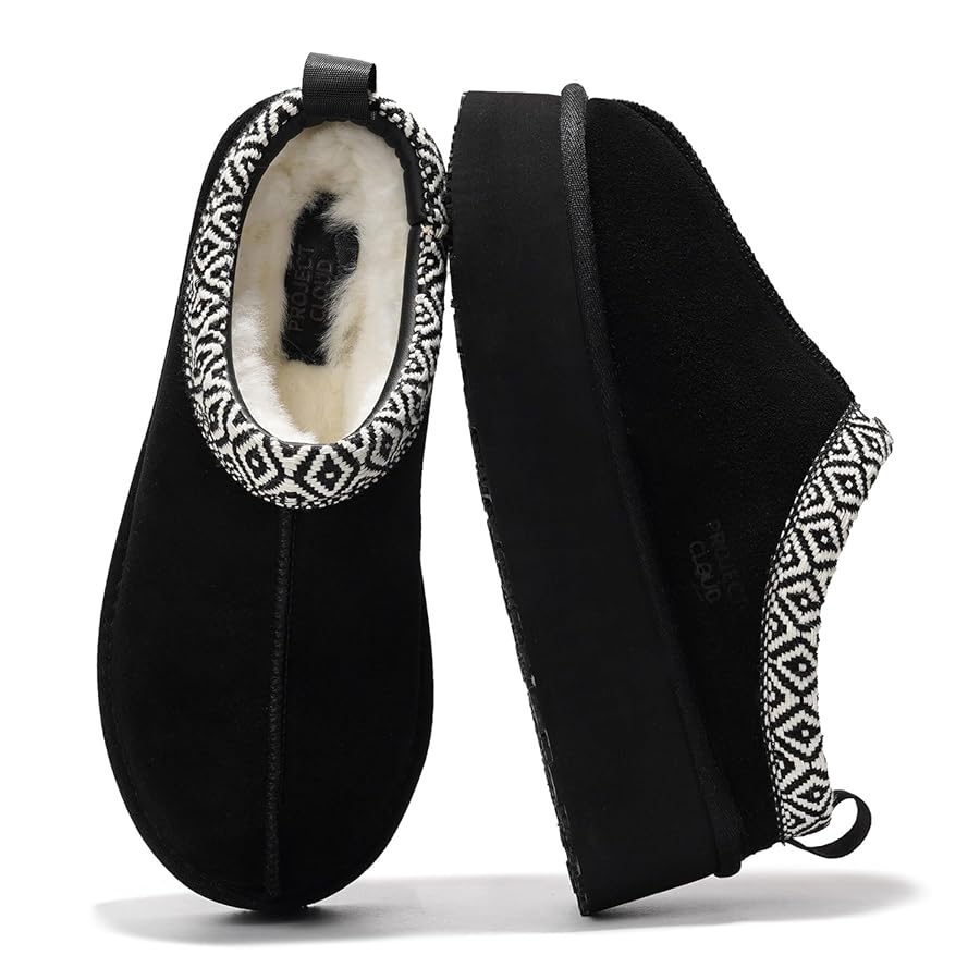【NONCODE】Matte Line Platform Slippers Amazon.com | Project Cloud 100% Genuine Leather Platform