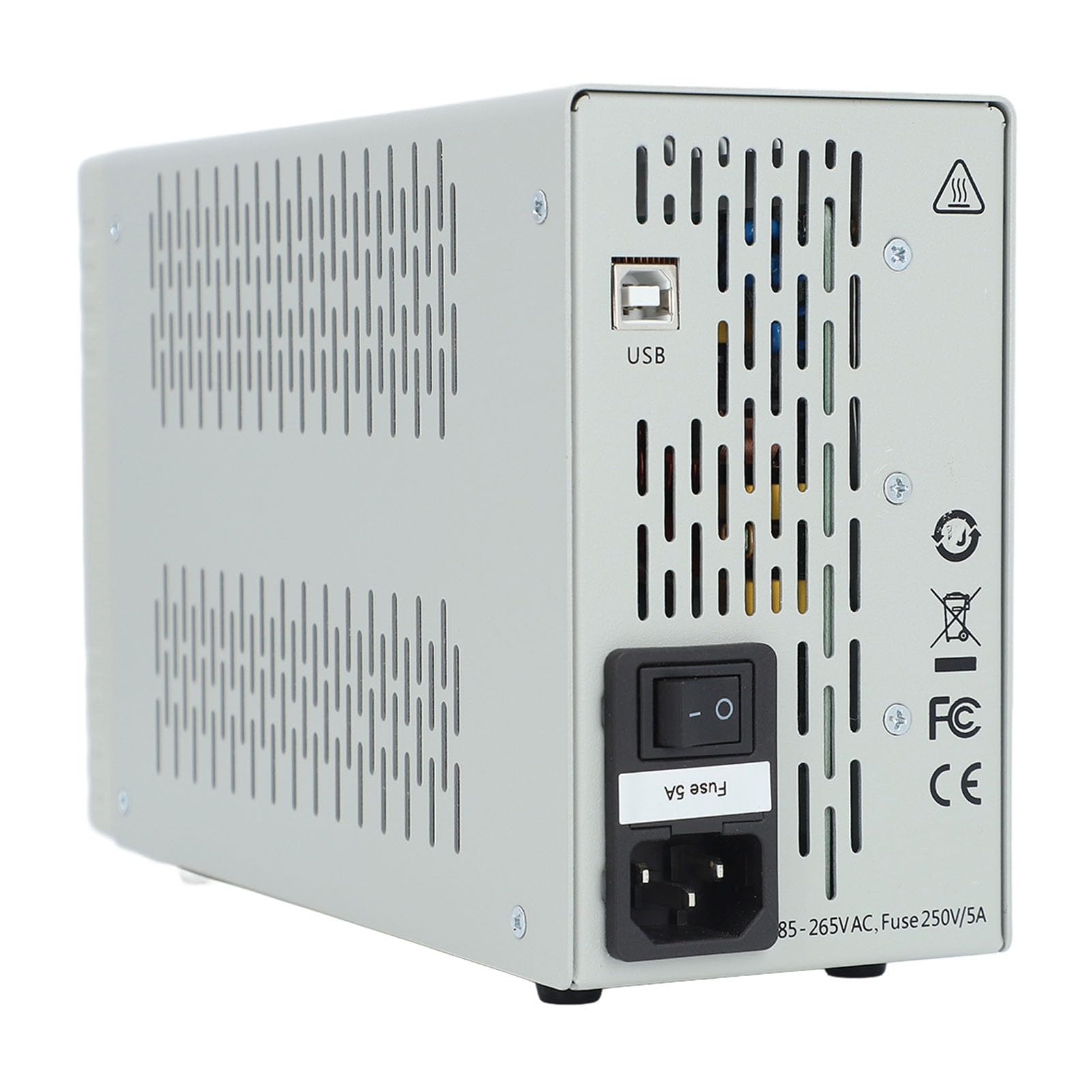 CHICIRIS Zasilacz Prądu Stałego, Programowalny Zasilacz Laboratoryjny Bez Wentylatora 60 V 5 A 150 W, Wyświetlacz LCD 2,8 Cala Interfejs USB do Testowania Elektronicznego (Wtyczka UE 1500 W)
