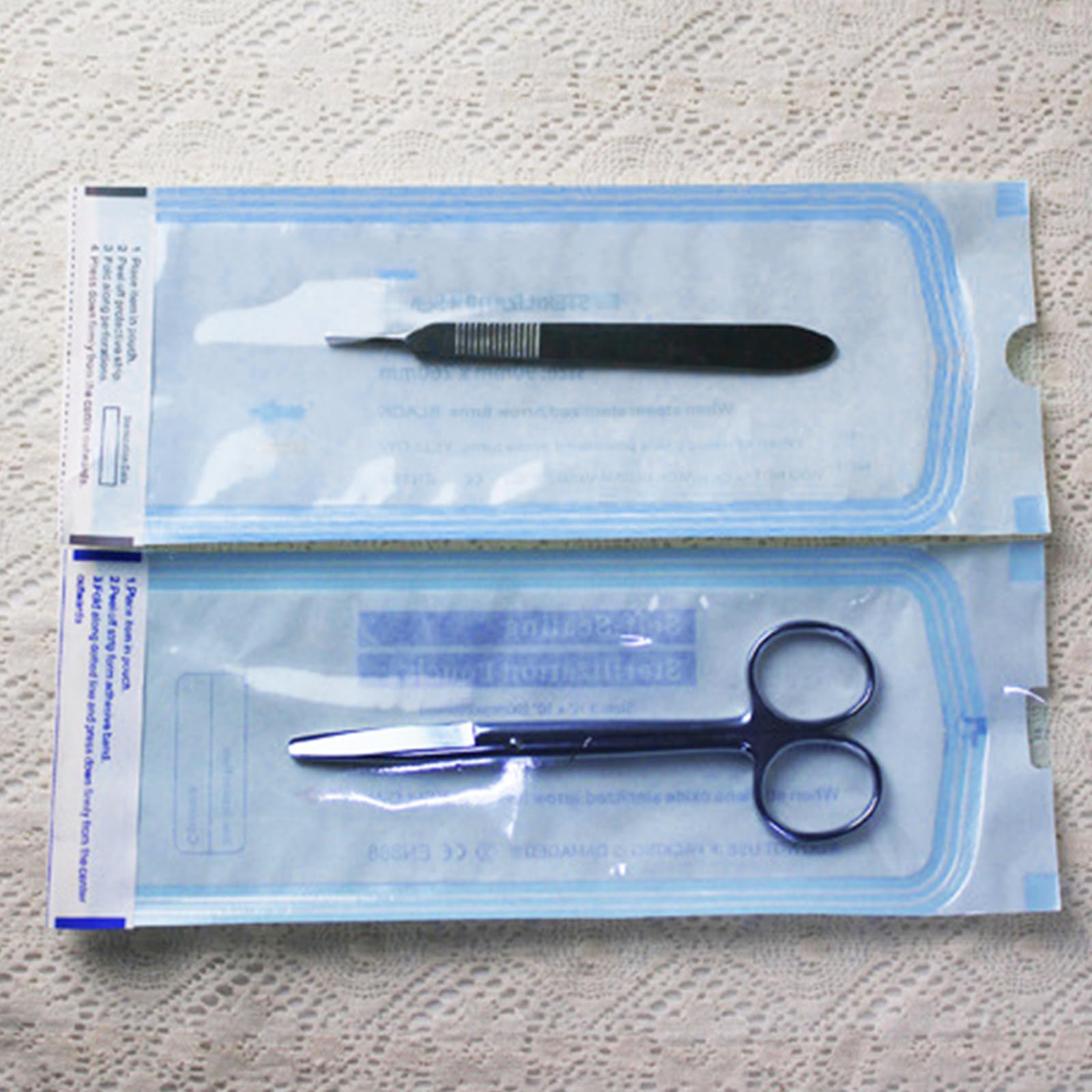 Lot de 200 sachets de stérilisation auto-scellants : 135mm*280mm Sachets de stérilisation à usage unique, sachets de stérilisation pour dentiste, sachets de stérilisation, sachets de
