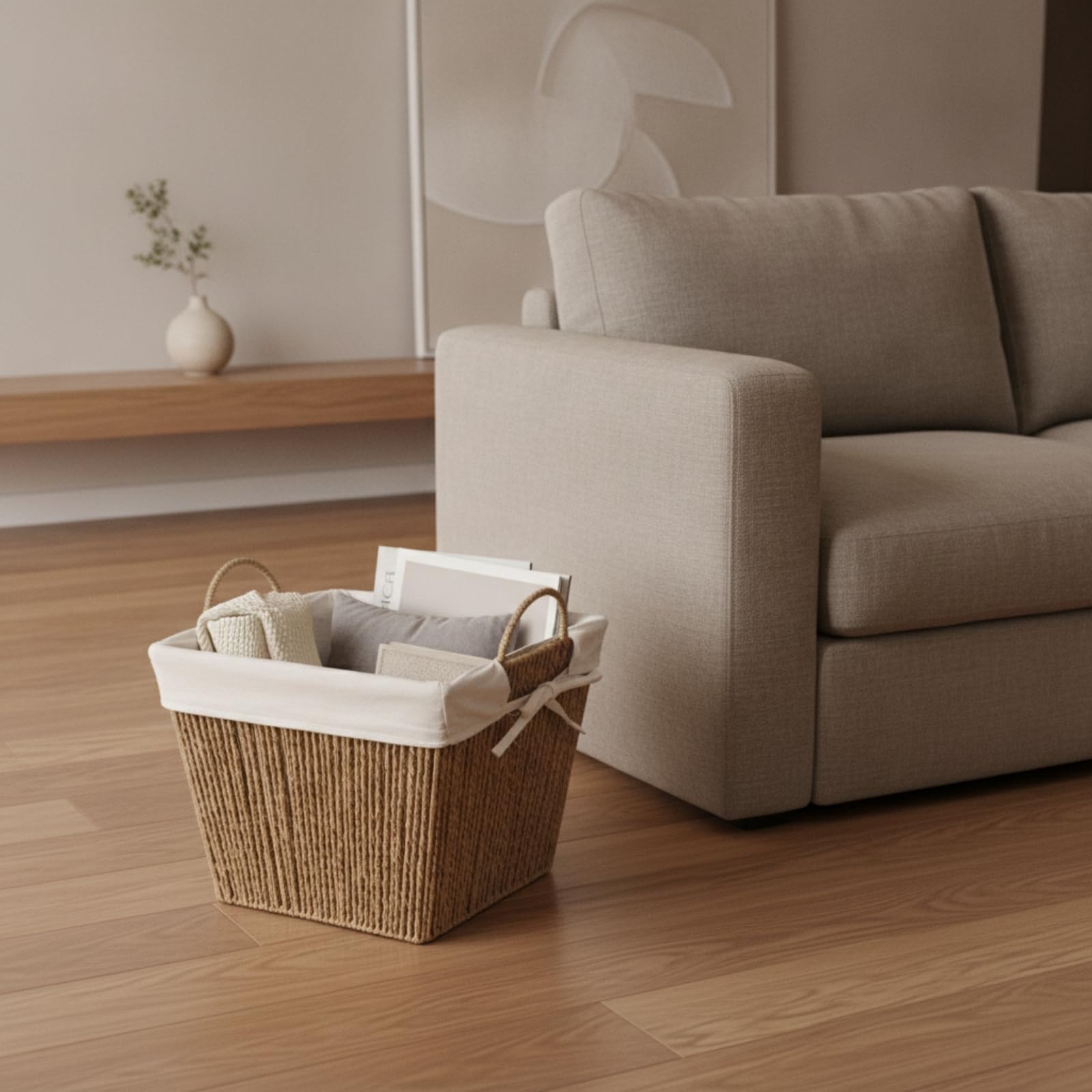 Cesta Portaoggetti con Manici Robusto, L