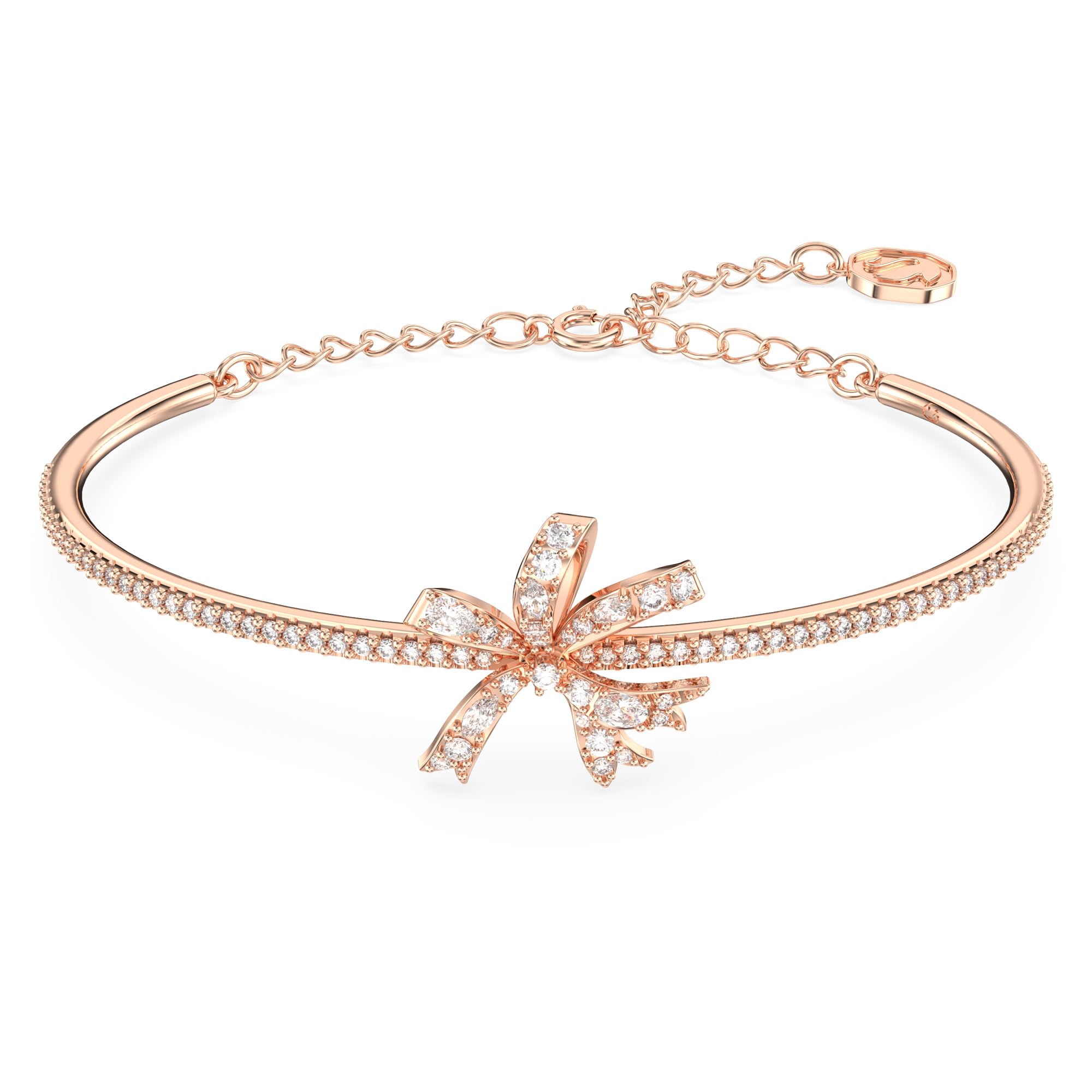 Swarovski Volta Bangle, Bow, White, Rose Gold-Tone Plated For Women (B0BK4G7FYK) Amazon Price History, Amazon Price Tracker