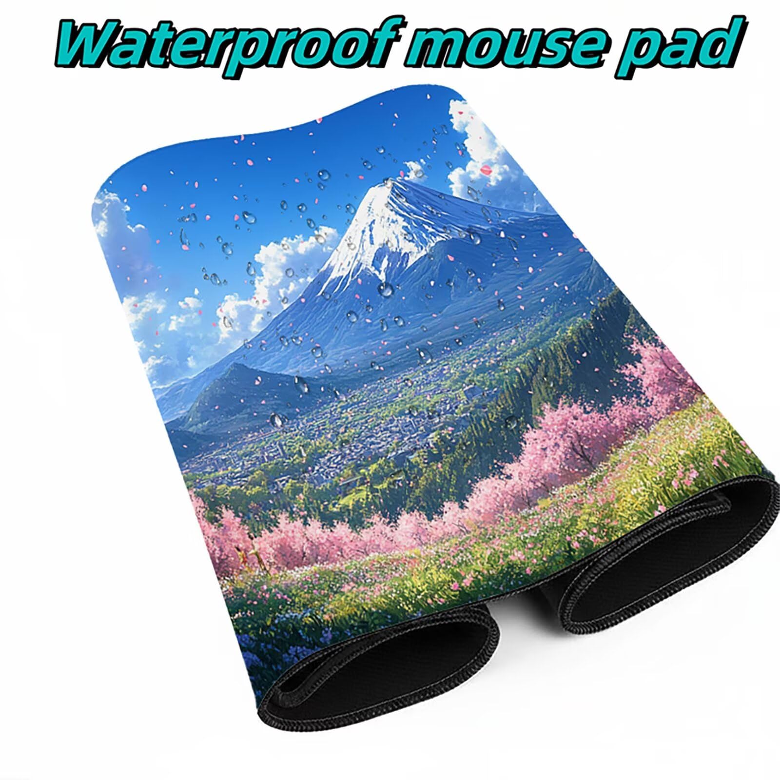 Mount Fuji podkładka pod mysz krajobraz podkładka pod mysz z przeszytymi krawędziami jako mata na biurko zwiększona prędkość rysowania, podkładka pod mysz jako akcesoria biurkowe do laptopa
