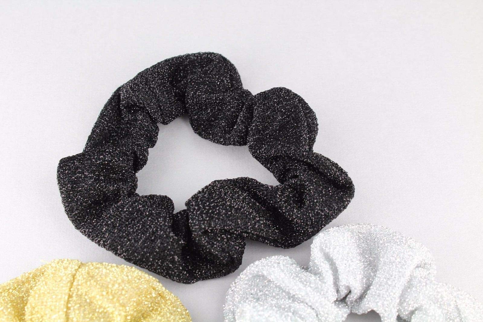 Glam hair headbands elastic set 3 black with silver or gold accents Amazon.com : Mandala Crafts Black Glitter Sequin Headbands  main image 4
