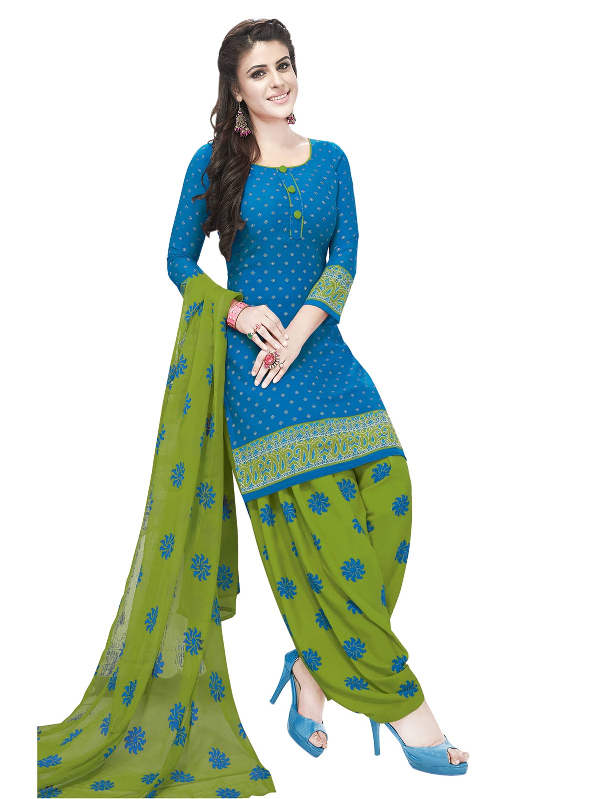 SIRILWomen's Crepe Printed Unstitiched Dress Material