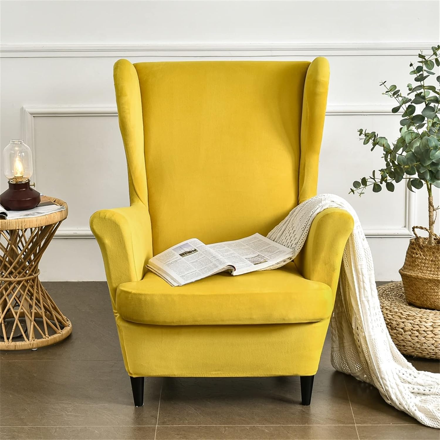 Wing Chair Slipcover 2 Piece Set