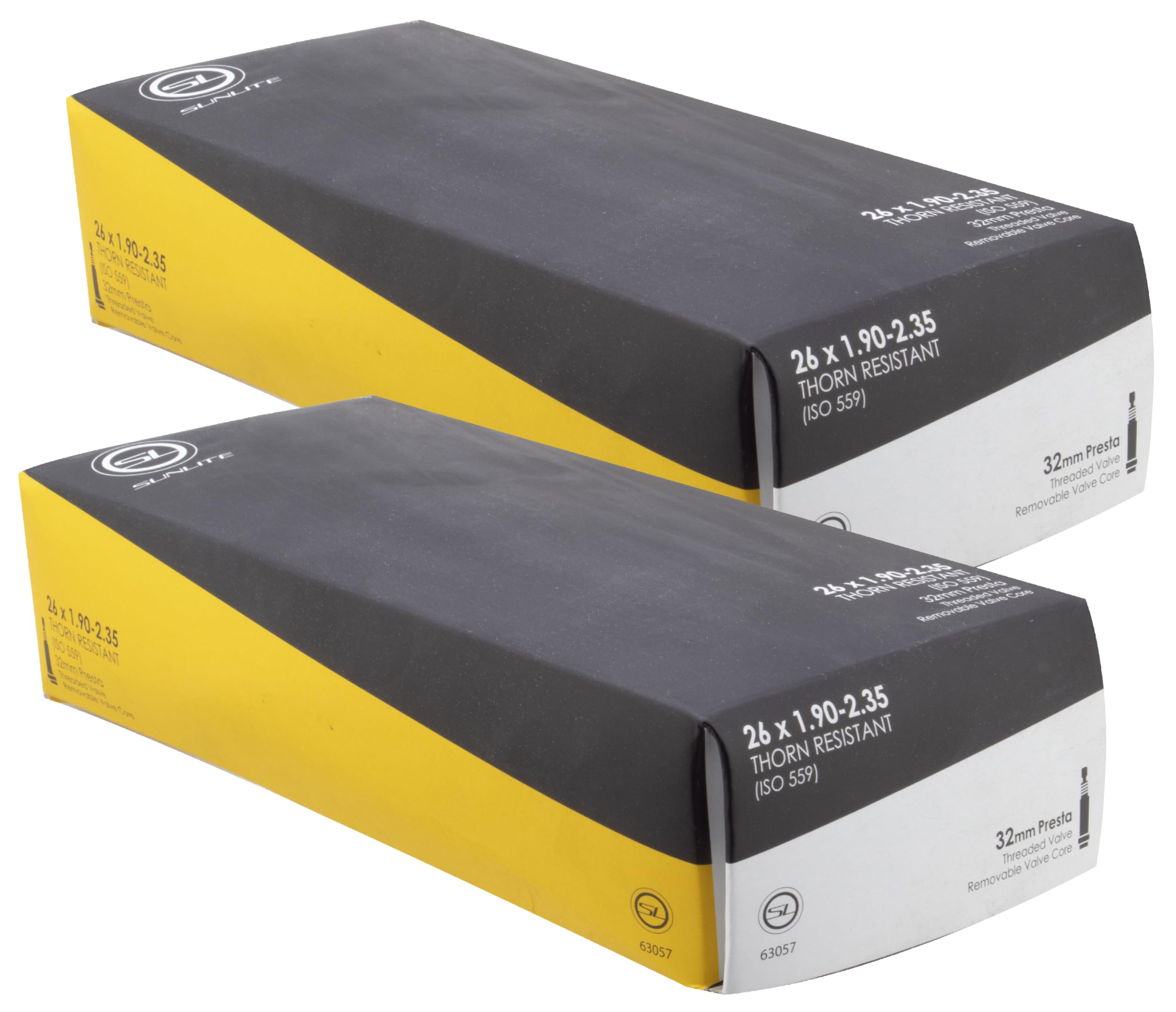 2 Pack Money Saver - Thorn Resist Tube, 26 x 1.90-2.35 32mm Presta Valve, Sunlite