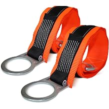 AFP 3 Cross Arm Strap Premium Heavy-Duty Pass-Through Double Steel Ring, Safety Fall Protection Anchorage Connector OSHA/ANSI PPE 2 Pack