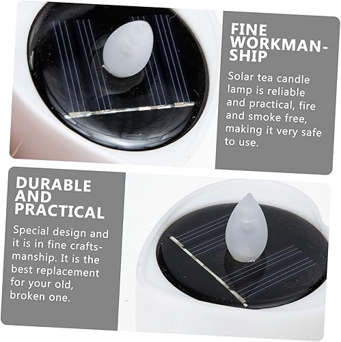 Miniatura 3 de TOVINANNA 5pcs Solar Candle Light Lantern Decorative Solar Lamp Outdoor Solar Powered Lights Outdoor Solar para Exterior Electric Led Candle Solar