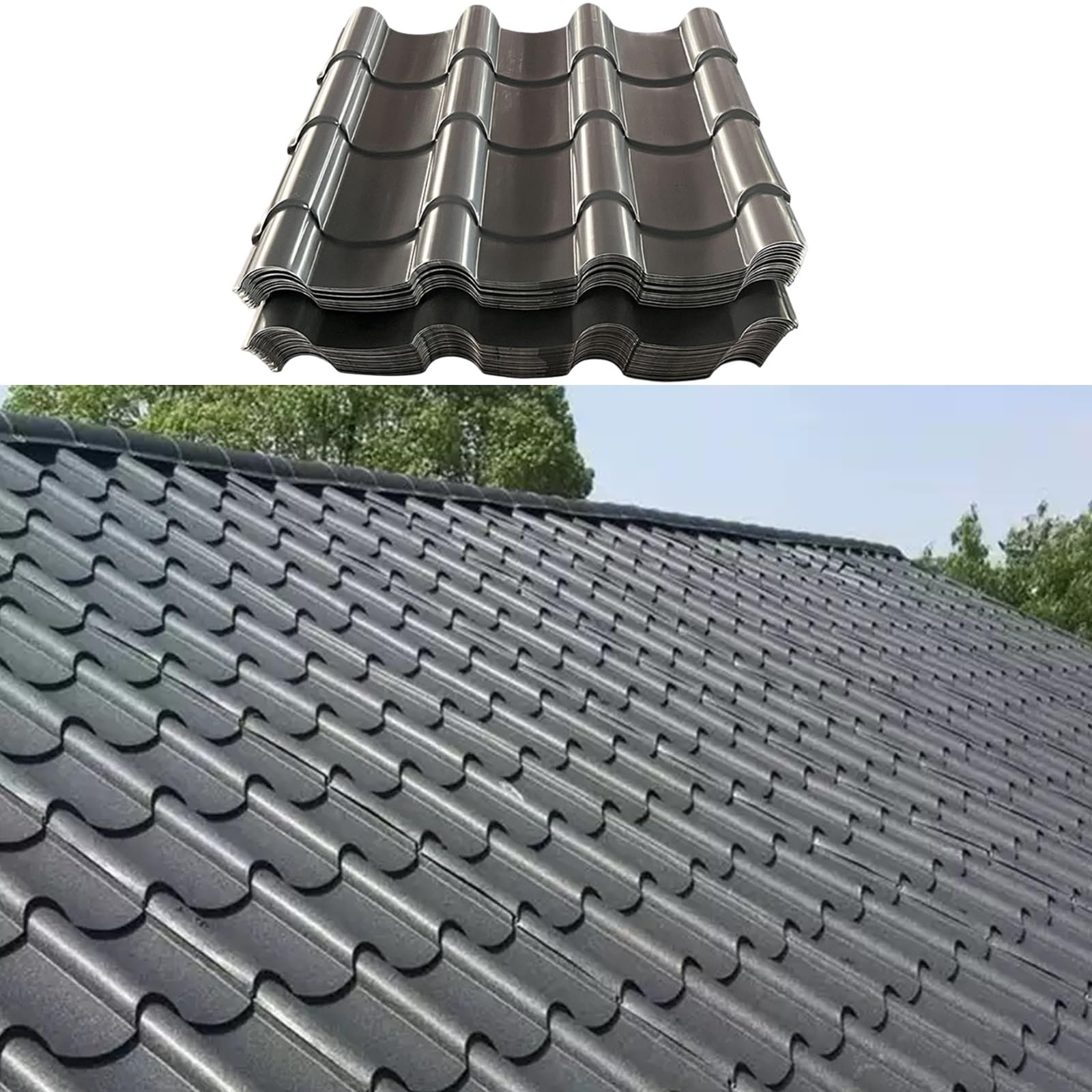 Panneaux de plafond isolés en métal et bardeaux en aluminium de 76,5 x 50 cm