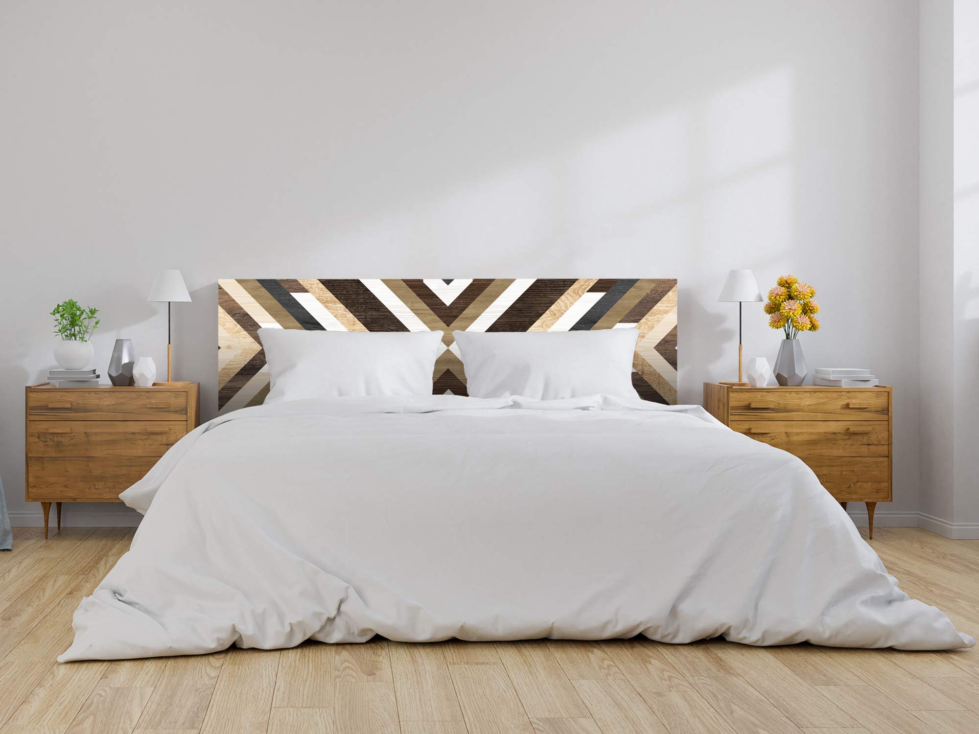 Oedim Cabecero Cama Madera Abstracta, cabecero Decorativo para Camas, decoración para Habitaciones