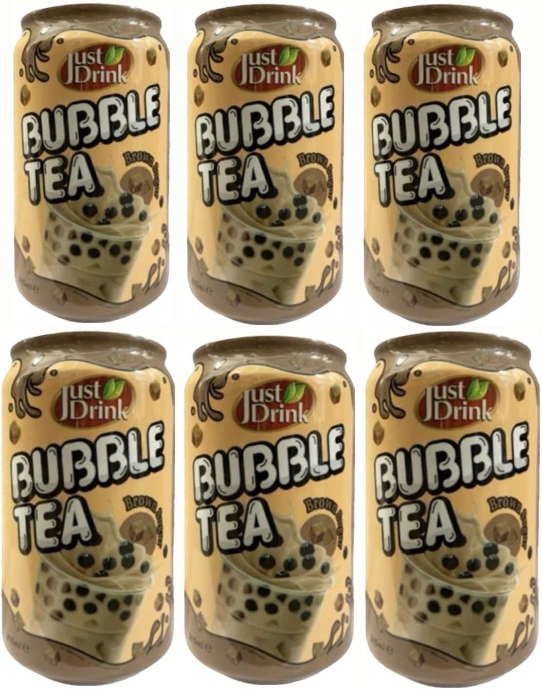 BUBBLE TEA Brown Sugar Flavour 315ml (Just Drink) (Pack of 6)