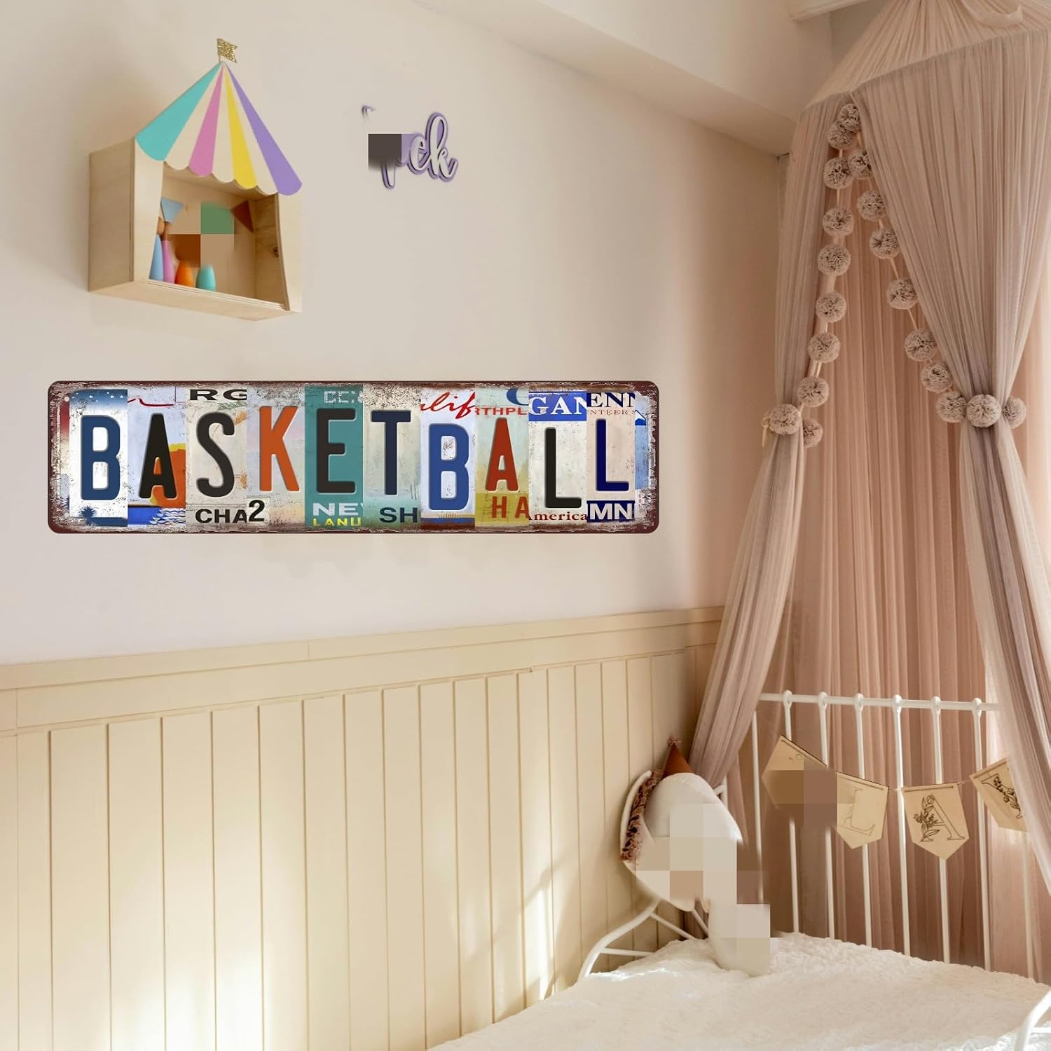 Basketball Metal Sign Basketball Decor Basketball Gifts For Boys Bedroom Basketball Poster For Boys Room Wall Decorations Vintage Sport Metal Tin Signs Basketball Street Signs 4x16 Inch image 2