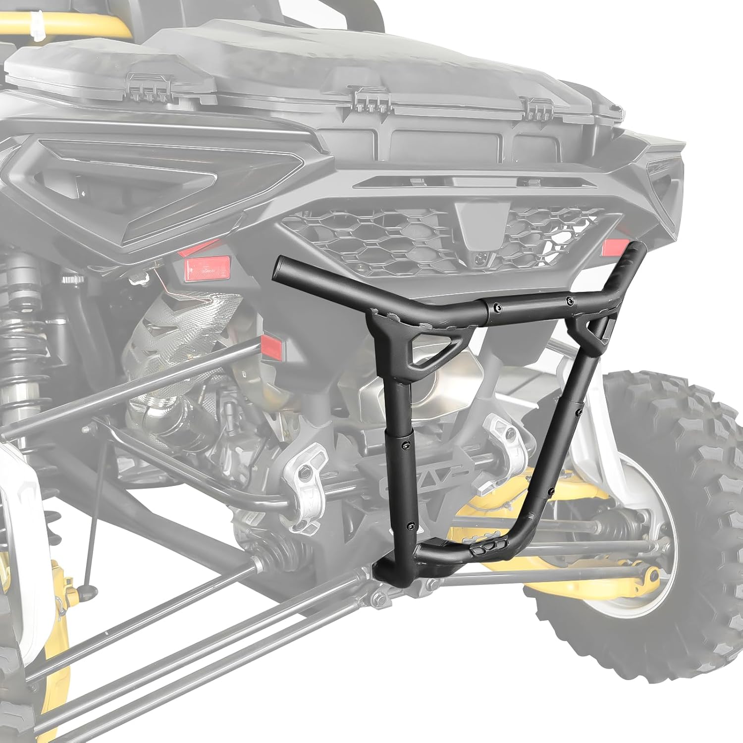 Rear Bumper for Can-Am Maverick R,Combined Black Rear Brush Guard Protector UTV Full Coverage Bumper Heavy Duty Rear Bumper for Can Am Maverick R MAX X RS 2024+ Accessories,Replace #715007172