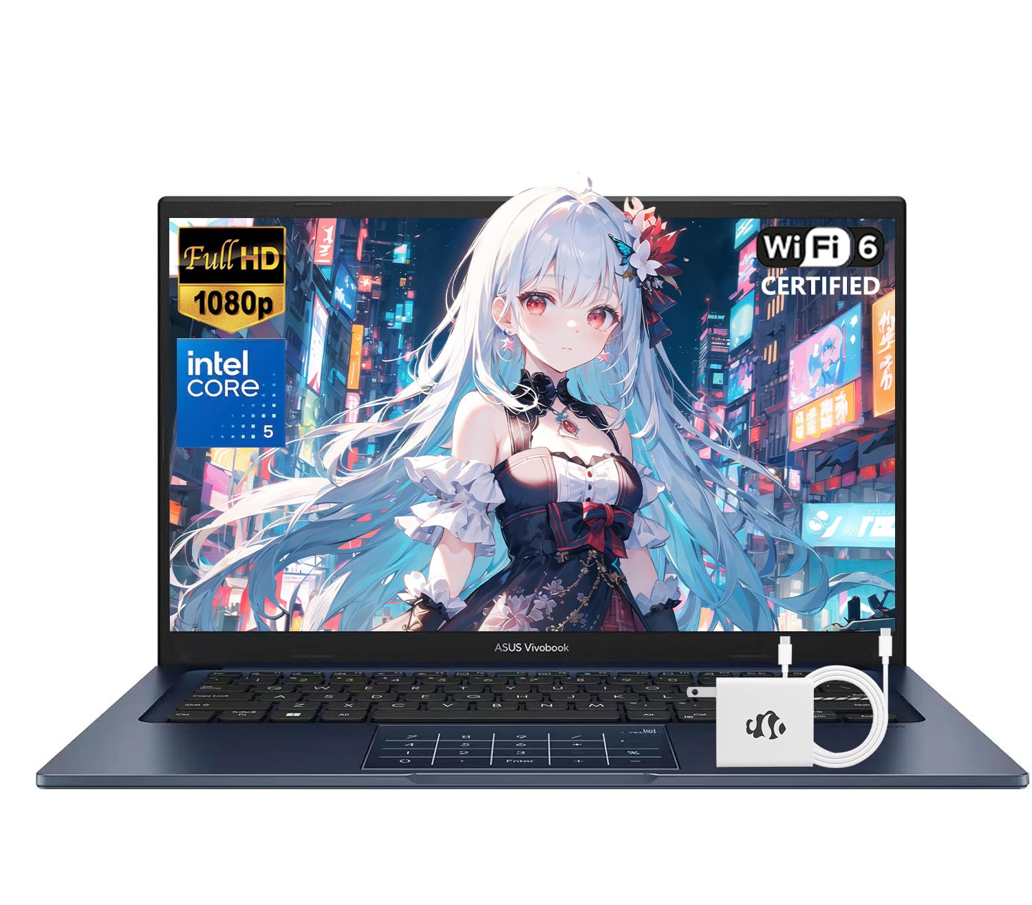 ASUS Vivobook 14 Inch FHD IPS Laptop, Intel 10-Core 5 120U(Beat i7-1335U, Up to 5GHz), 16GB RAM 512GB SSD, Computer for Business and Students