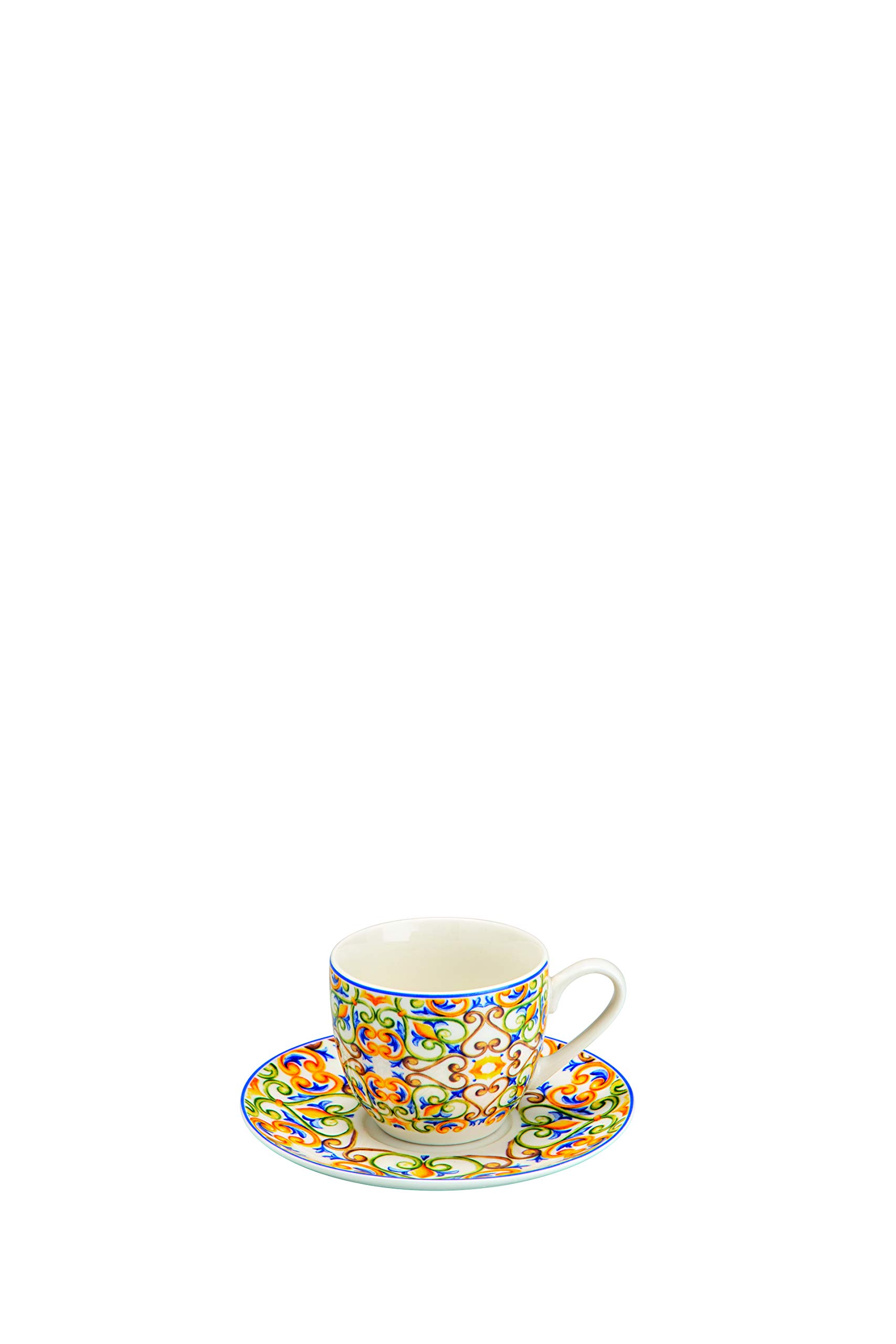 Brandani 53706 Tazzina Caffe Medicea Set 6 Pz New Bone China d 11,5x5h cm
