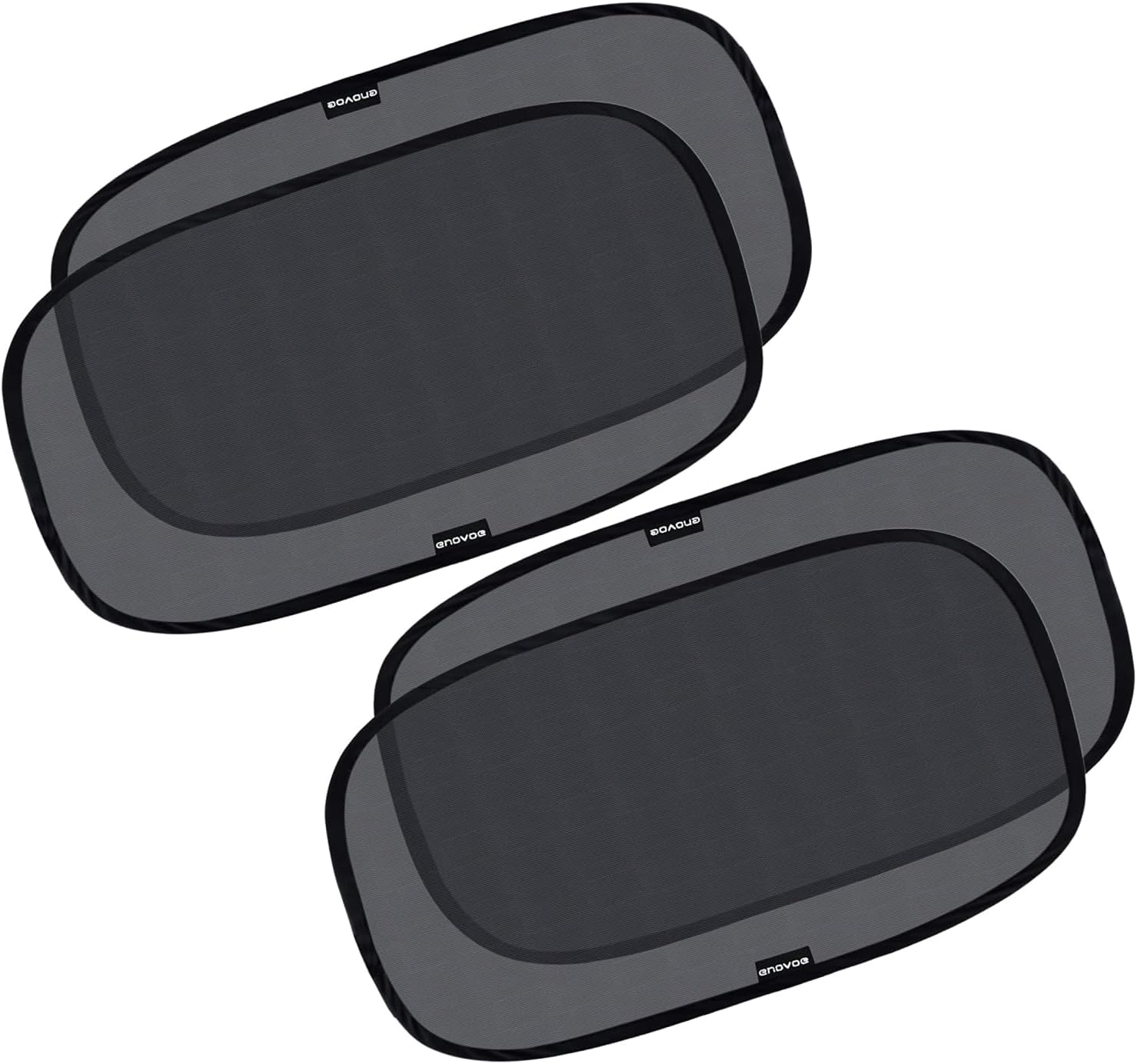 Enovoe Car Window Shade for Baby - (2 Pack) UV Protection Breathable Mesh Baby Window Covers - Sun Shade Blocker, Cling Windows Cover - Glare Shield and UV Rays Protection for Your Child - XL 25"x16" 25x16'' 2