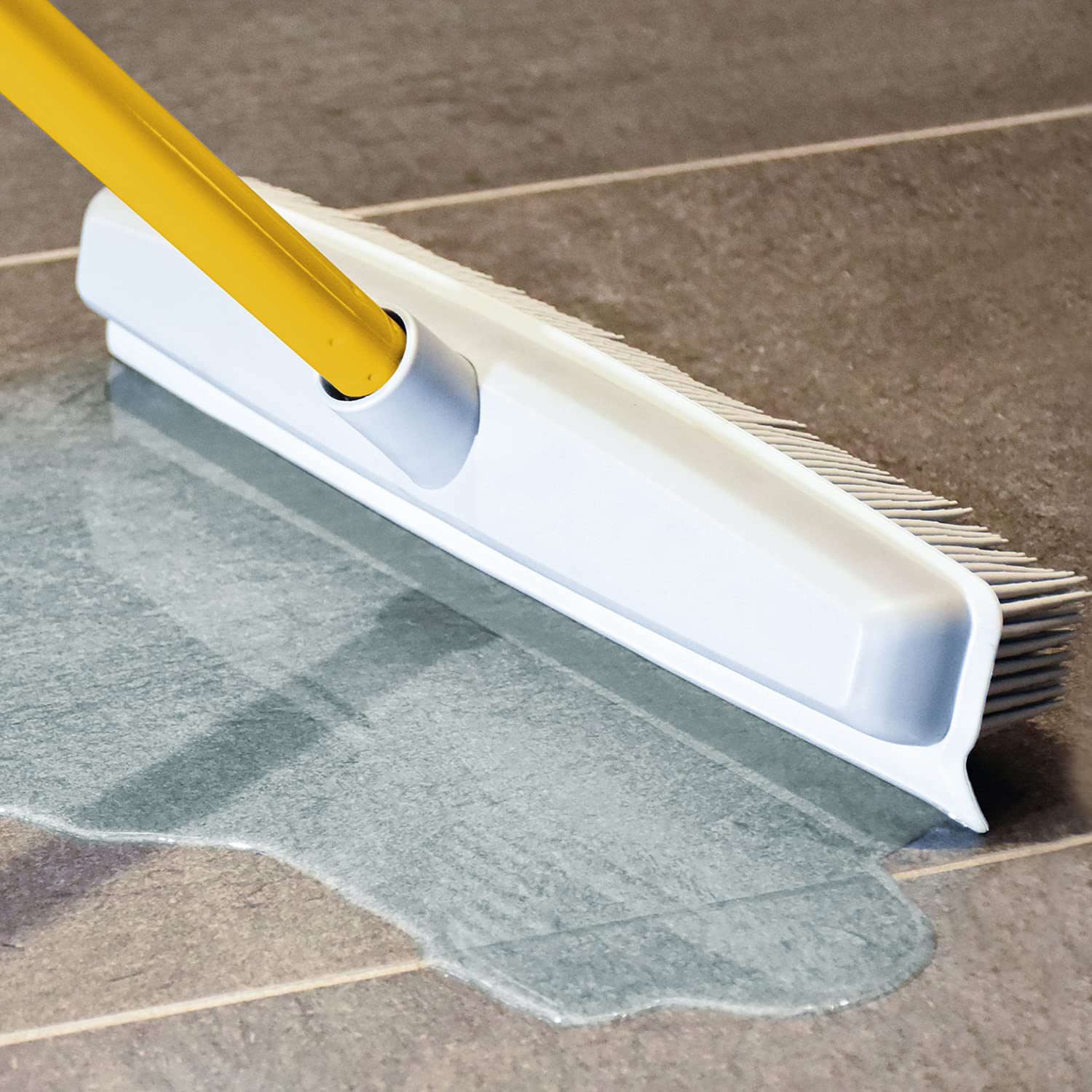 Apex Escoba de goma profesional para pelo de animales, alfombras y suelos | Con cuchilla para agua y líquidos | Conexión universal | 34 x 7 x 13 cm