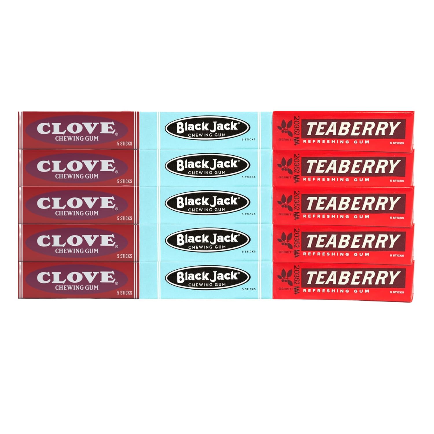 Clove Teaberry Blackjack Chewing Gum Old Time Assortment