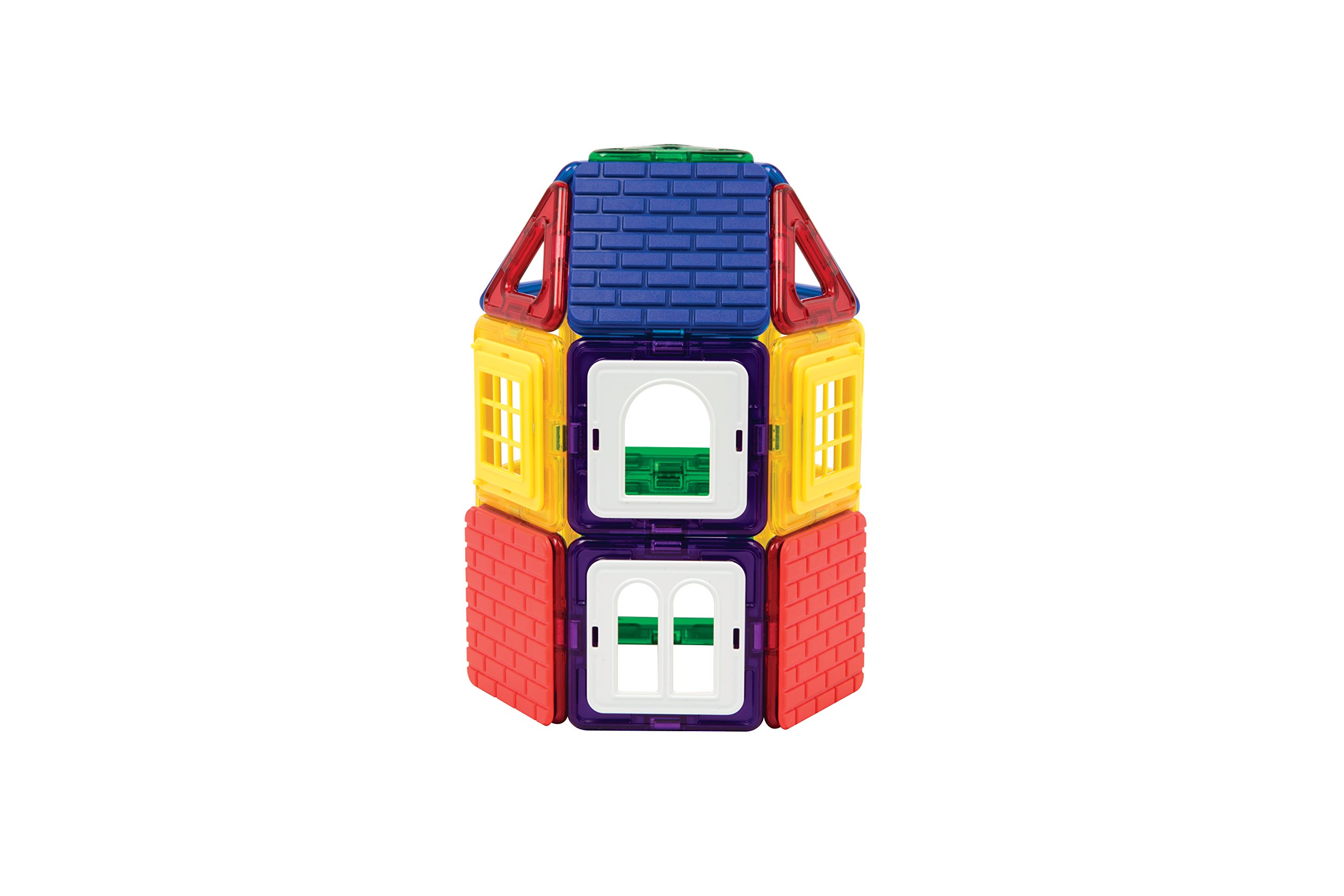 Magformers Wow House Magnetic Building Blocks Tiles Toy. Makes 20 Different Houses. Comes with Extra Puzzle Play Sheets And Building Cards Guides for Younger Children.
