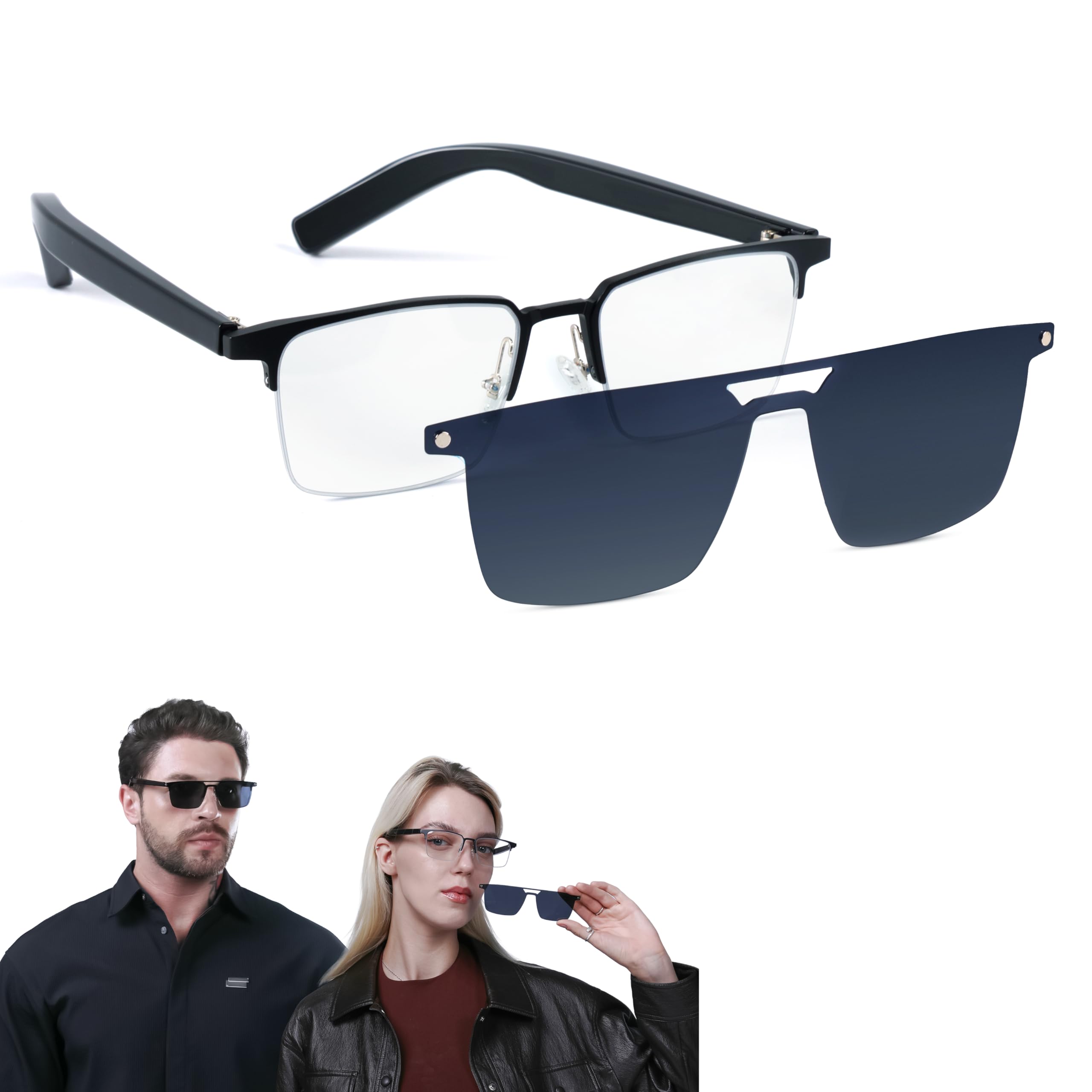 LIMU Gen 5 Smart Glasses AI Glasses with Real-Time AI Interpreter - Open-Ear Bluetooth Glasses with Speakers Aluminum-Magnesium
