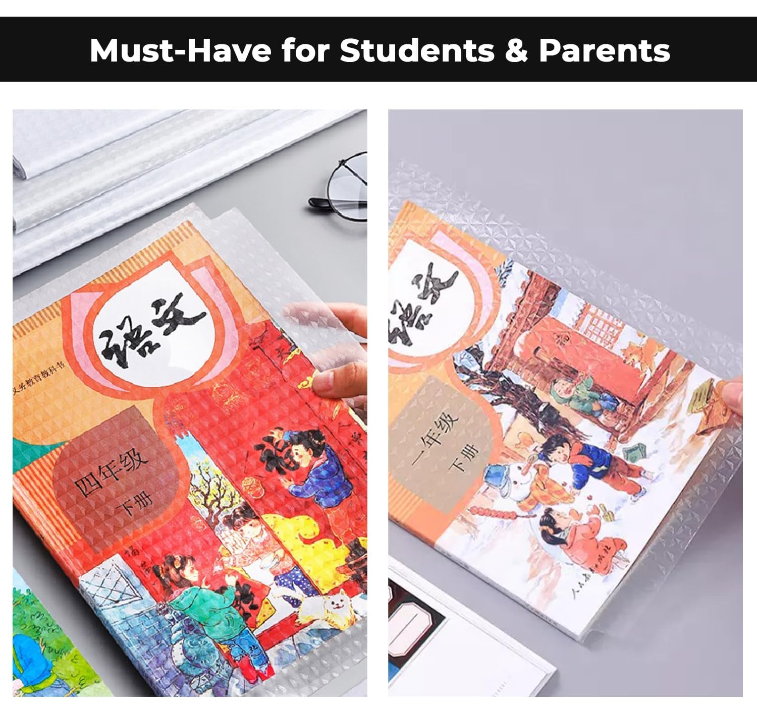 PANCA Self Adhesive Transparent Book Cover Sheets A4 Size Pack of 10 | Waterproof Scratchproof Notebook & Textbook Protective Plastic Cover Sticker for School & Office Use 4