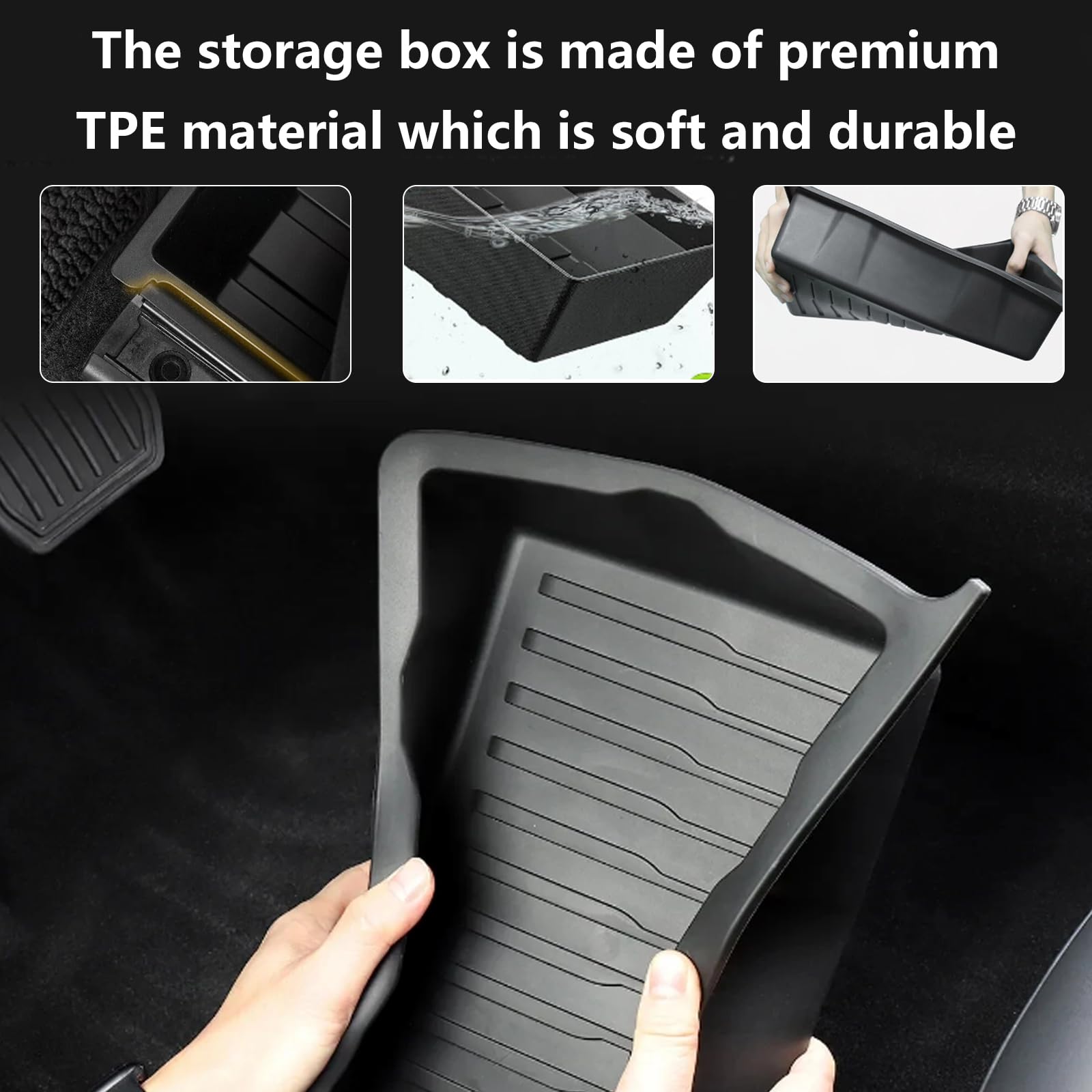 Verborgen Compartiment Tpe Abs Seat Organizer Voor Tesla Model Y - 2-pack, TPE ABS, Verborgen Opbergdoos Onder De Voorstoelen Onder Stoel Opbergdoos 2 Pack Verborgen Compartiment Tpe Abs Seat Organizer Voor Tesla Model Y - 2-pack, TPE ABS, Verborgen Opbergdoos Onder De Voorstoelen Onder Stoel Opbergdoos 2 Pack