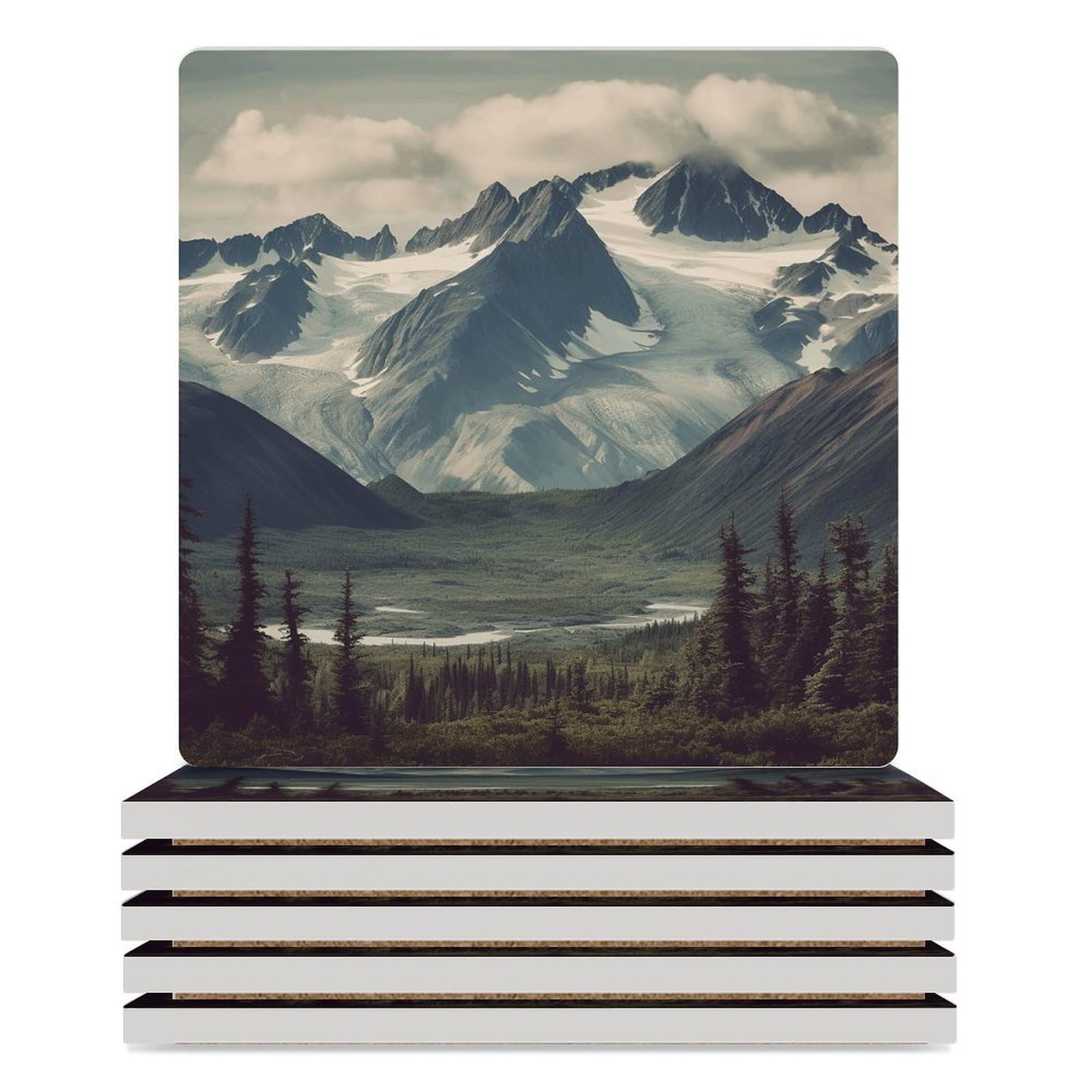 Sous-verres en céramique Alaska pour sublimer votre apéritif au salon et votre table