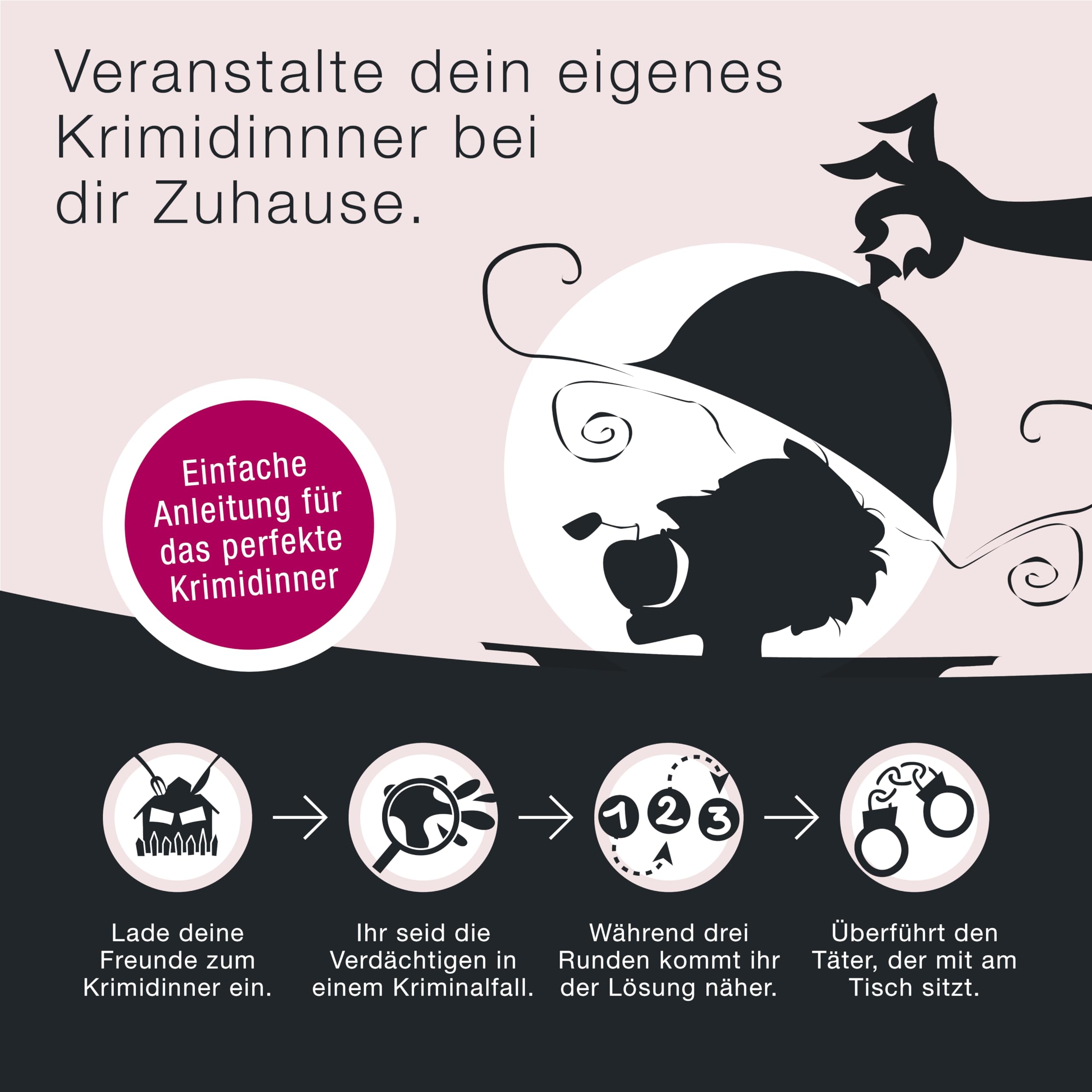 CULINARIO MORTALE® – Krimidinner für Zuhause 4 bis 6 Personen - Advent, Advent, EIN Grablicht brennt/Krimidinner Weihnachten/Krimi Dinner für Zuhause/Krimispiele für Erwachsene