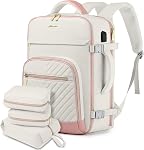 Large Carry On Travel Backpack: Flight Approved 40L Waterproof Personal Item Daypack for Women Weekender Bag fit 17inch Laptop Luggage Backpack Traveling Business with USB Port and 3 Packing Cubes
