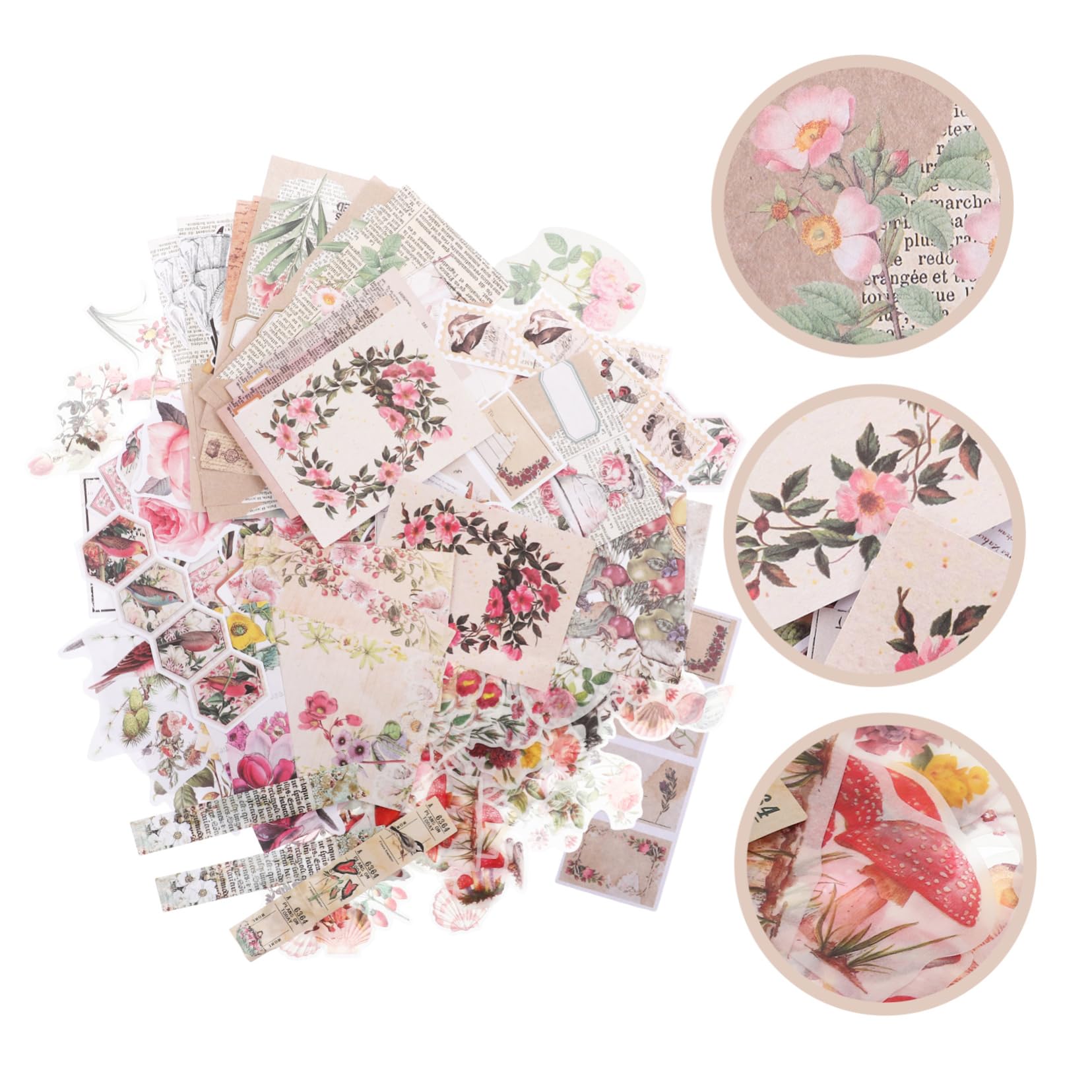 NUOBESTY 5sets Materiali Per Scrapbook Fai Te Con Carta Decorativa e Adesivi Kit Completo Per Album Creativi Disegni Unici e Resistente Per Decorazioni Personali e Regali