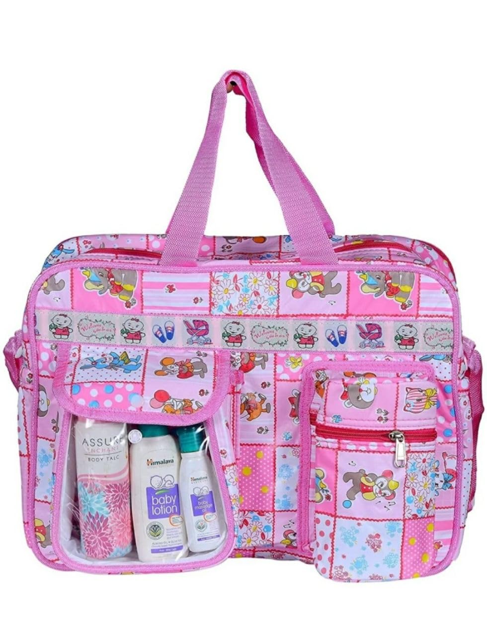 duggu kids Baby Diaper Nappy Changing Baby Diaper Bag/Baby Bag/Mummy Bag/Handbag Mama's Bag (Diaper Bag) (Pink, One Size) For Unisex Kids-picture-14