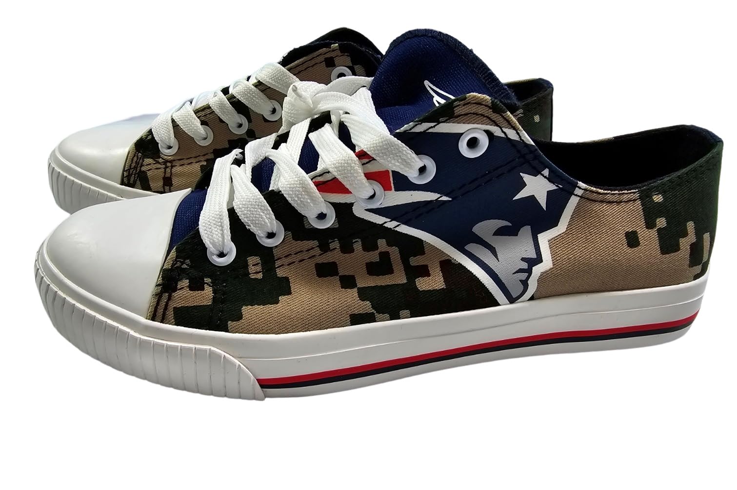 FOCO Herren NFL Team Big Logo Low Top Canvas Sneaker Schuhe