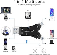 Vista 2 de Lector de Tarjetas SD para iPhone/iPad/Android/Mac/Computadora/Cámara, Lector de Tarjetas Micro SD 4 en 1, Visor de Cámara Trail, Lector de Tarjetas