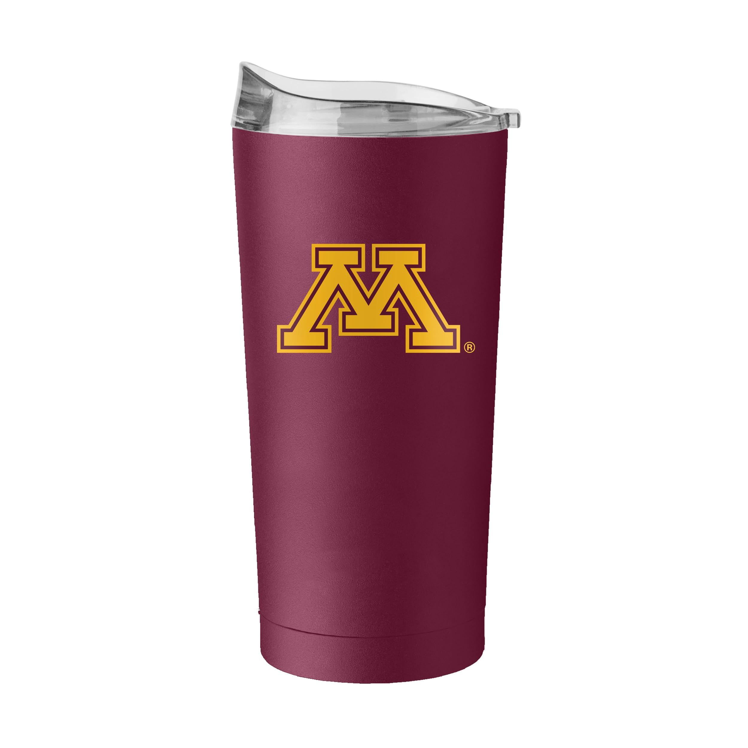 Logo Brands NCAA 20 oz Powder Coat Stainless Tumbler -Double-Wall Insulated Everday Tumbler for Hot or Cold Drinks, High Lip Lid, Team Color