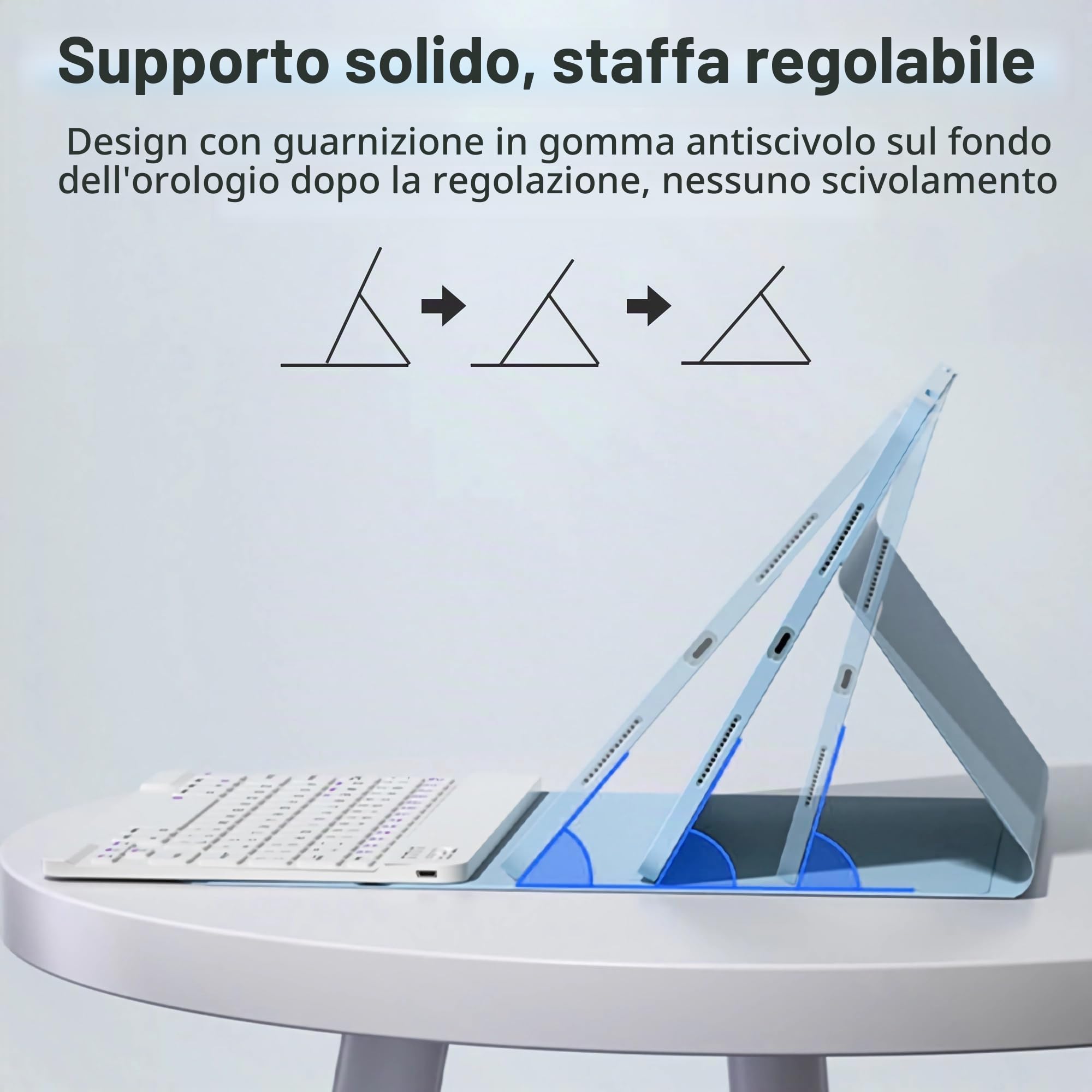 Custodia con tastiera per Samsung Galaxy Tab A11 Plus/A11+ 11 pollici 2025, Galaxy Tab A9 Plus/A9+ 11 pollici, tastiera Bluetooth con mouse wireless, cover protettiva con supporto