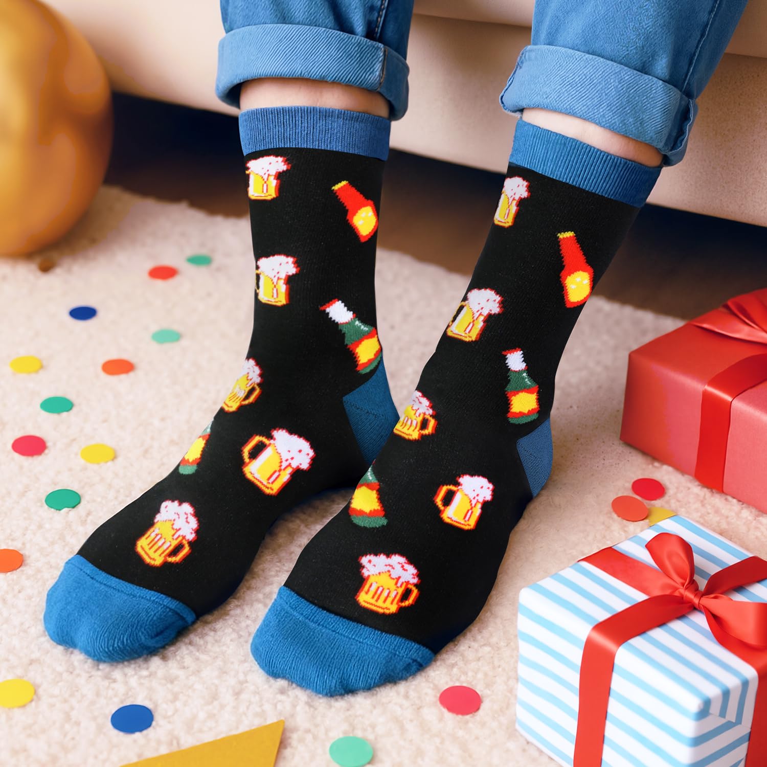 iZoeL Calzini Uomo Donna Calzini Divertenti/Fantasia/Natalizi/Termici/Invernali Se vedi Questo, Portami Del - Regali Natale Capodanno San Valentino per Papà Mamma Marito Moglie Fidanzata Fidanzato