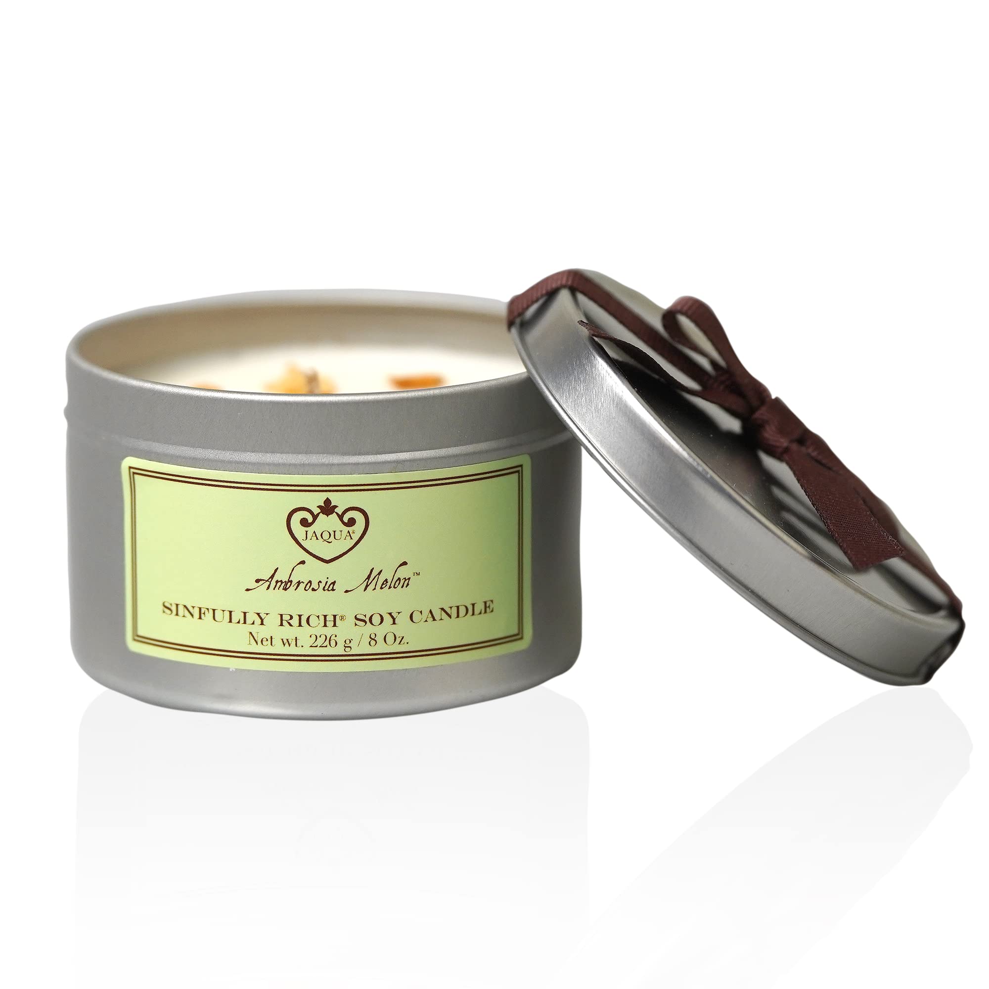 Natural Soy Aromatherapy Candle | Sinfully Rich Handmade Ambrosia Melon Soy Candle