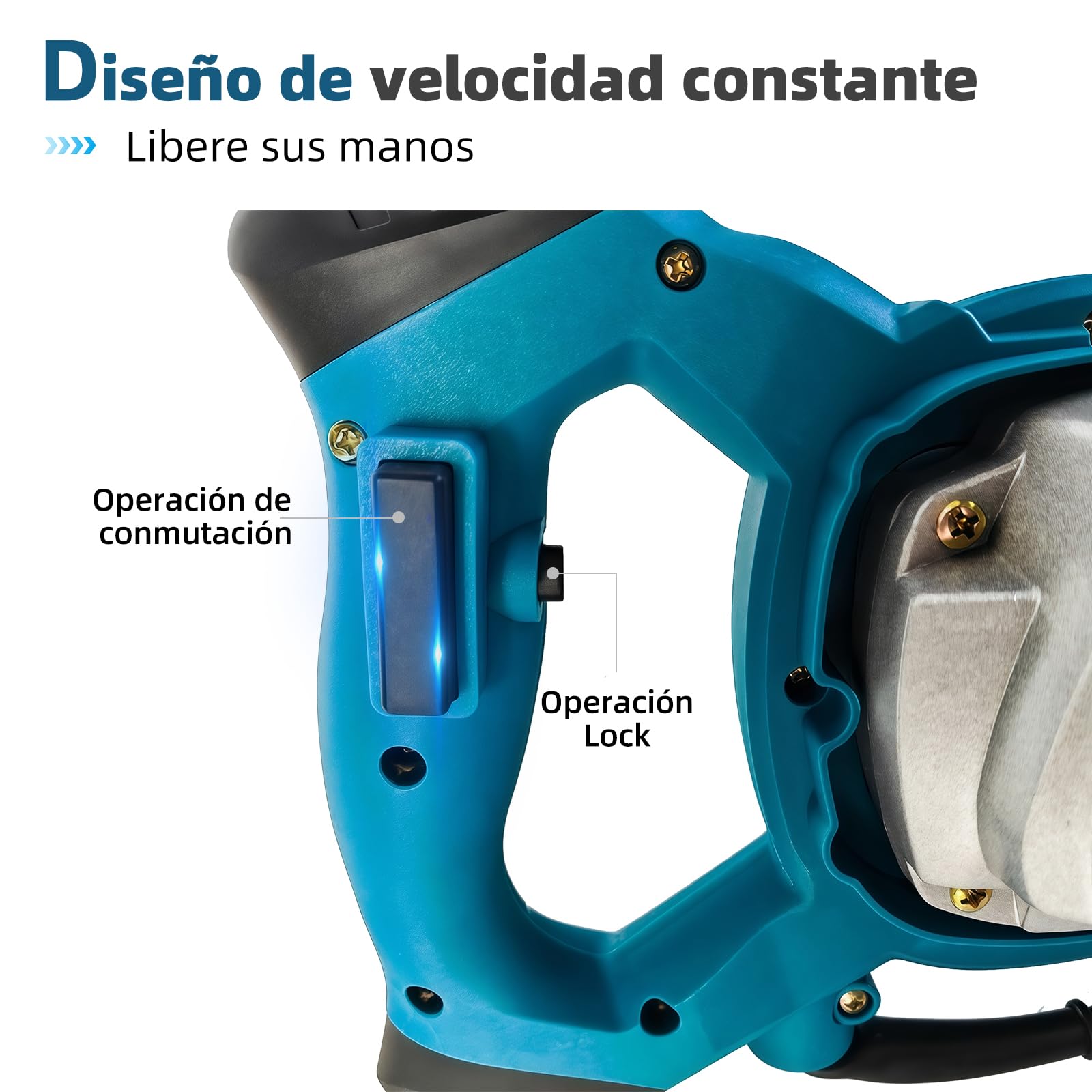 VKE Mezcladora de Mortero 2400W, Boîte à 6 Vitesses avec Sac de Rangement