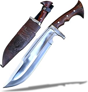 12 inches Long Blade Hand forged Bowie knife-Large knife- knife for hunting, camping, survival- full tang-come with sheath - THE NEPAL