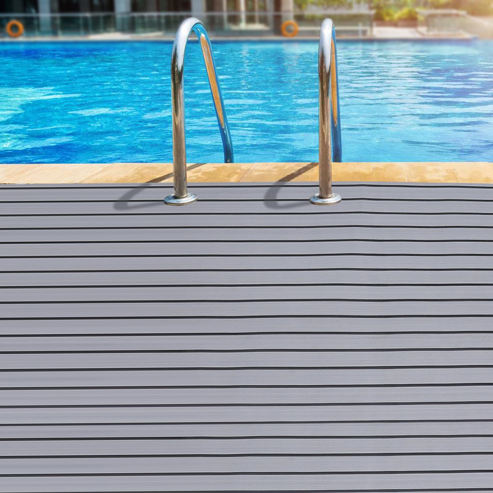 Eva Schaum Bootsteppich, Anti Rutsch Deck Teppich Selbstklebend Boot, Boots Bodenbelag Teak Bodenmatte Zuschneidbare Matte, für Bootsdecks Fitnessstudios, 240 x 90 x 0.6 cm
